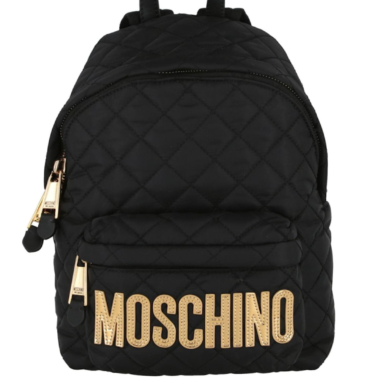 Ba lô Moschino Logo Quilted Backpack Black 1
