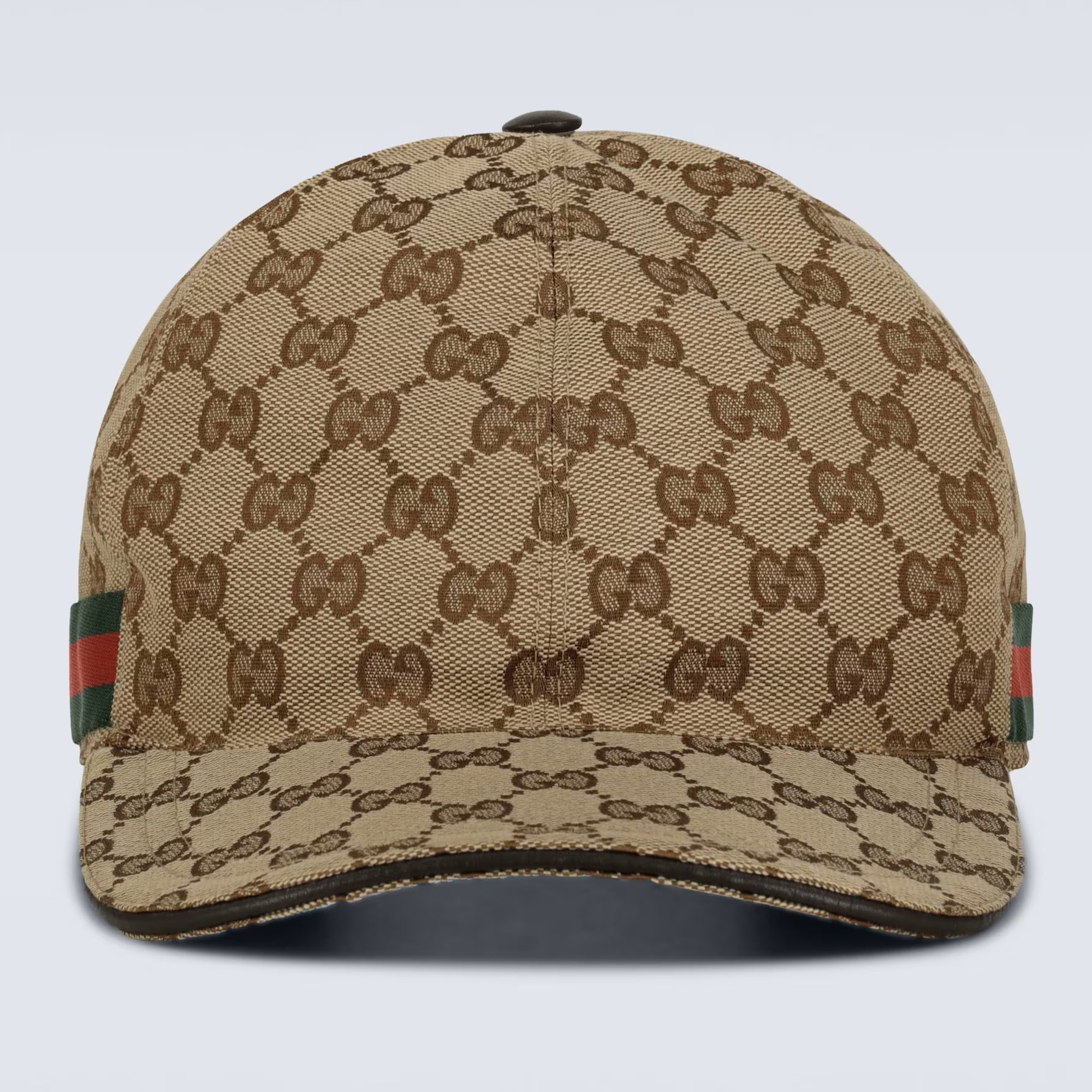 Nón Gucci GG Canvas Baseball Hat With Web Beige 8
