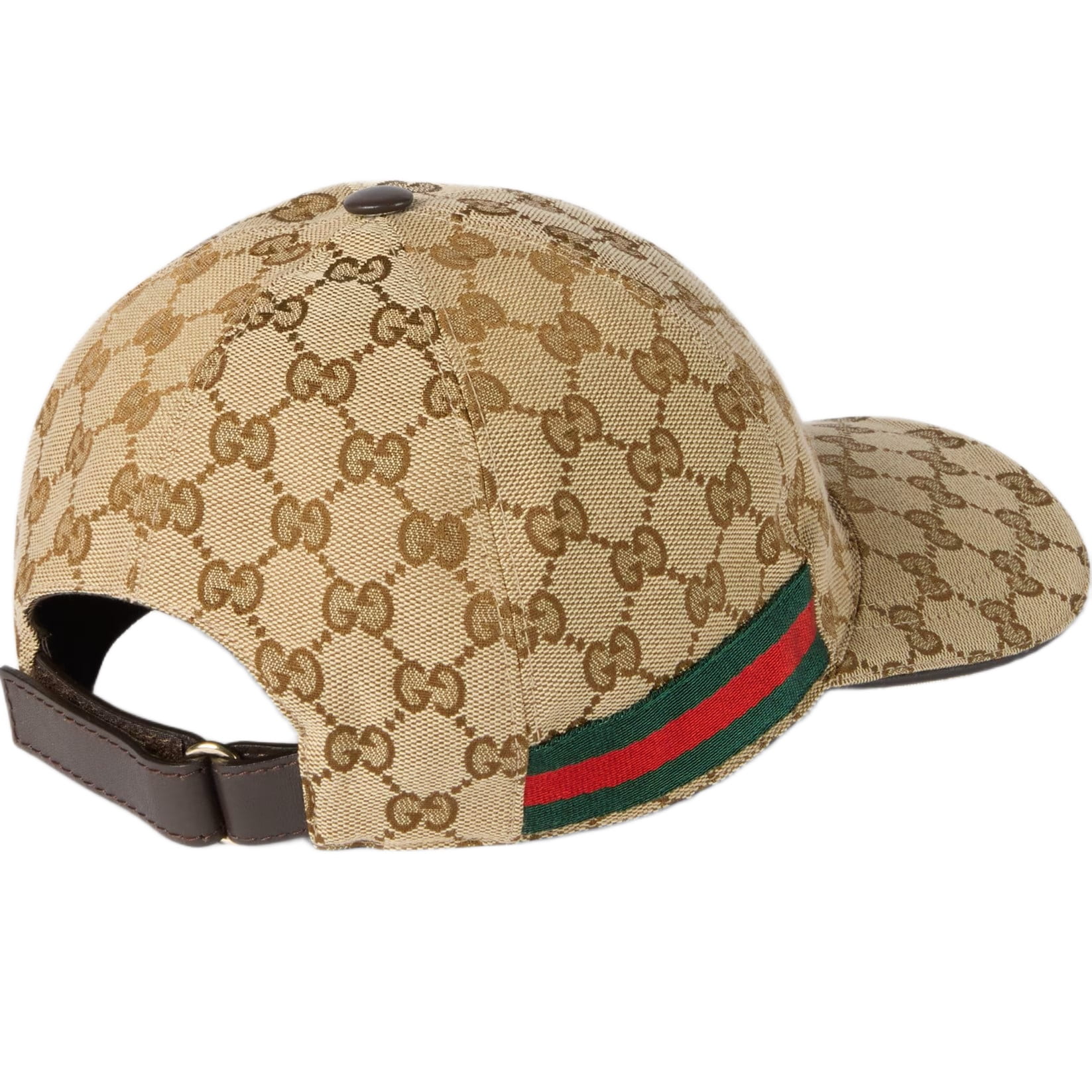 Nón Gucci GG Canvas Baseball Hat With Web Beige 11