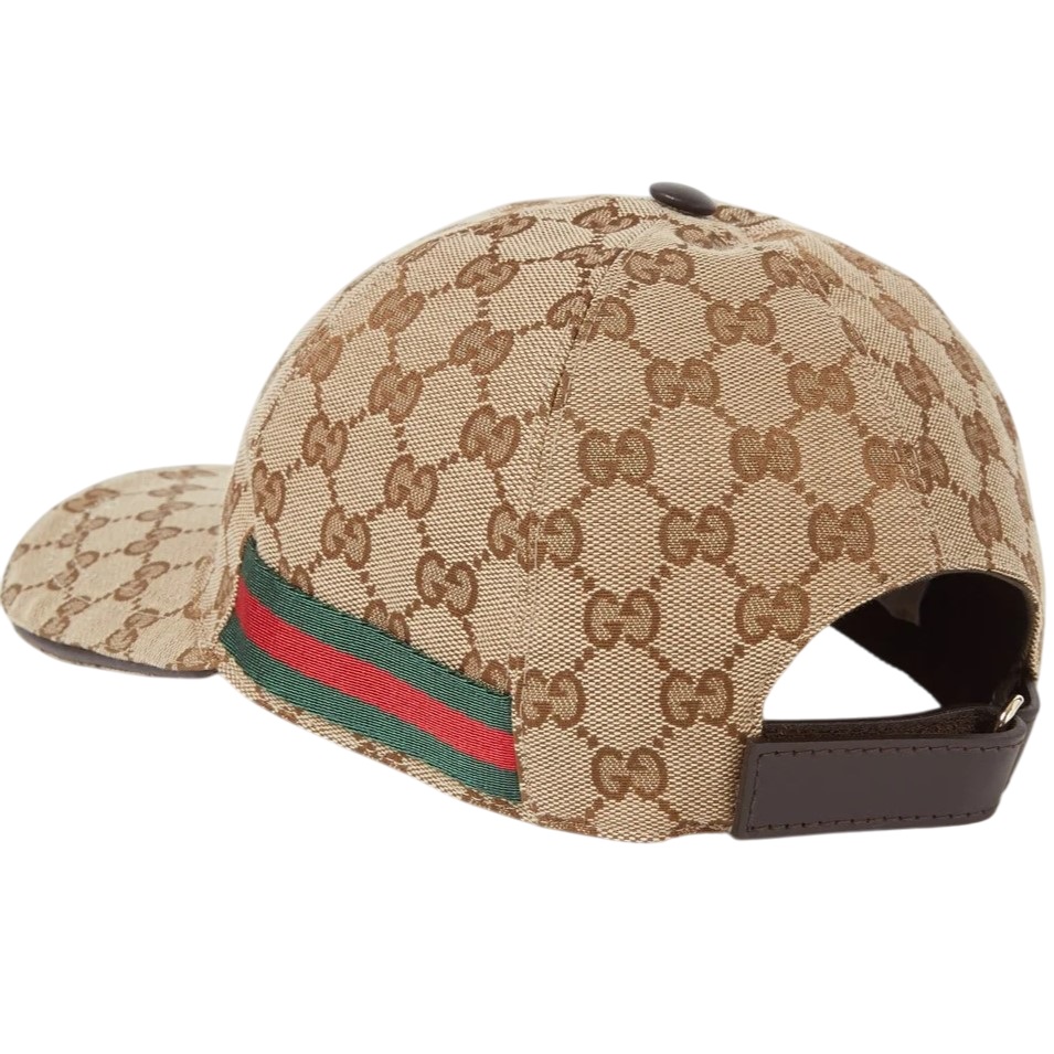 Nón Gucci GG Canvas Baseball Hat With Web Beige 14