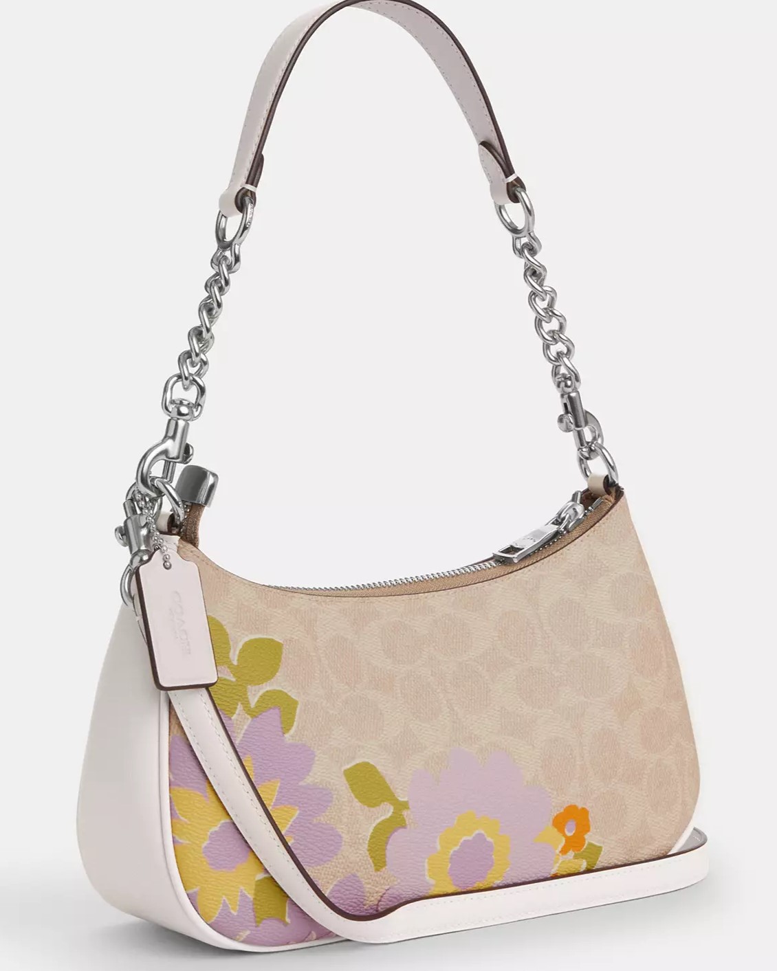 Túi Coach Teri Shoulder Bag In Signature Canvas With Floral Print CBG73 2