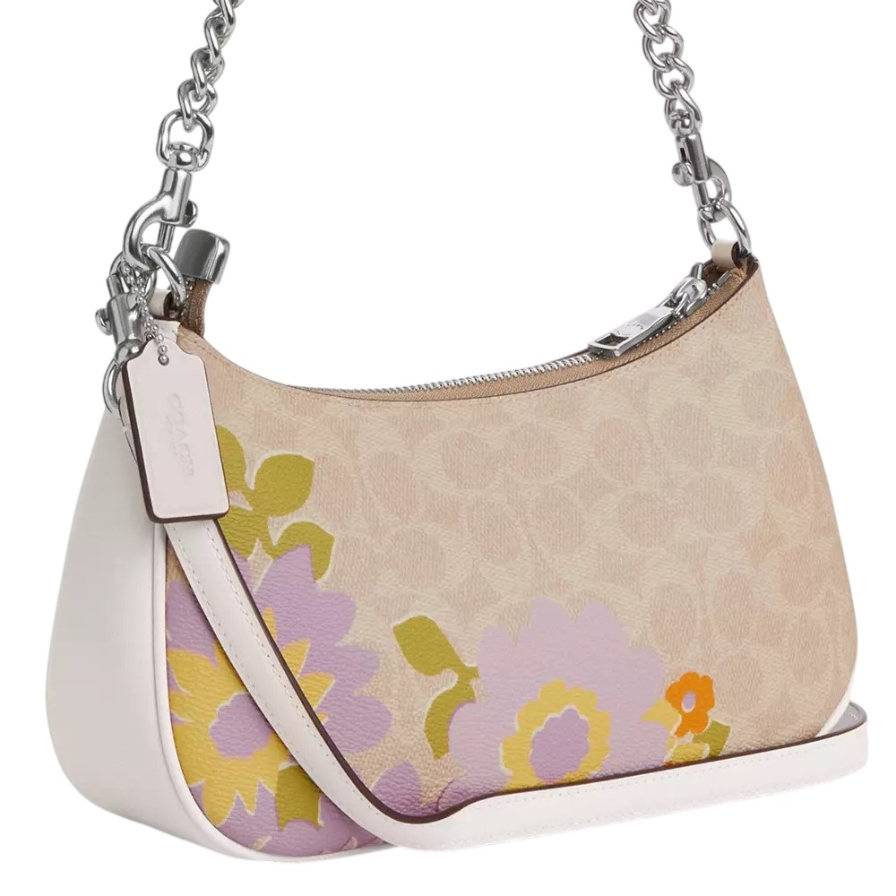 Túi Coach Teri Shoulder Bag In Signature Canvas With Floral Print CBG73 3