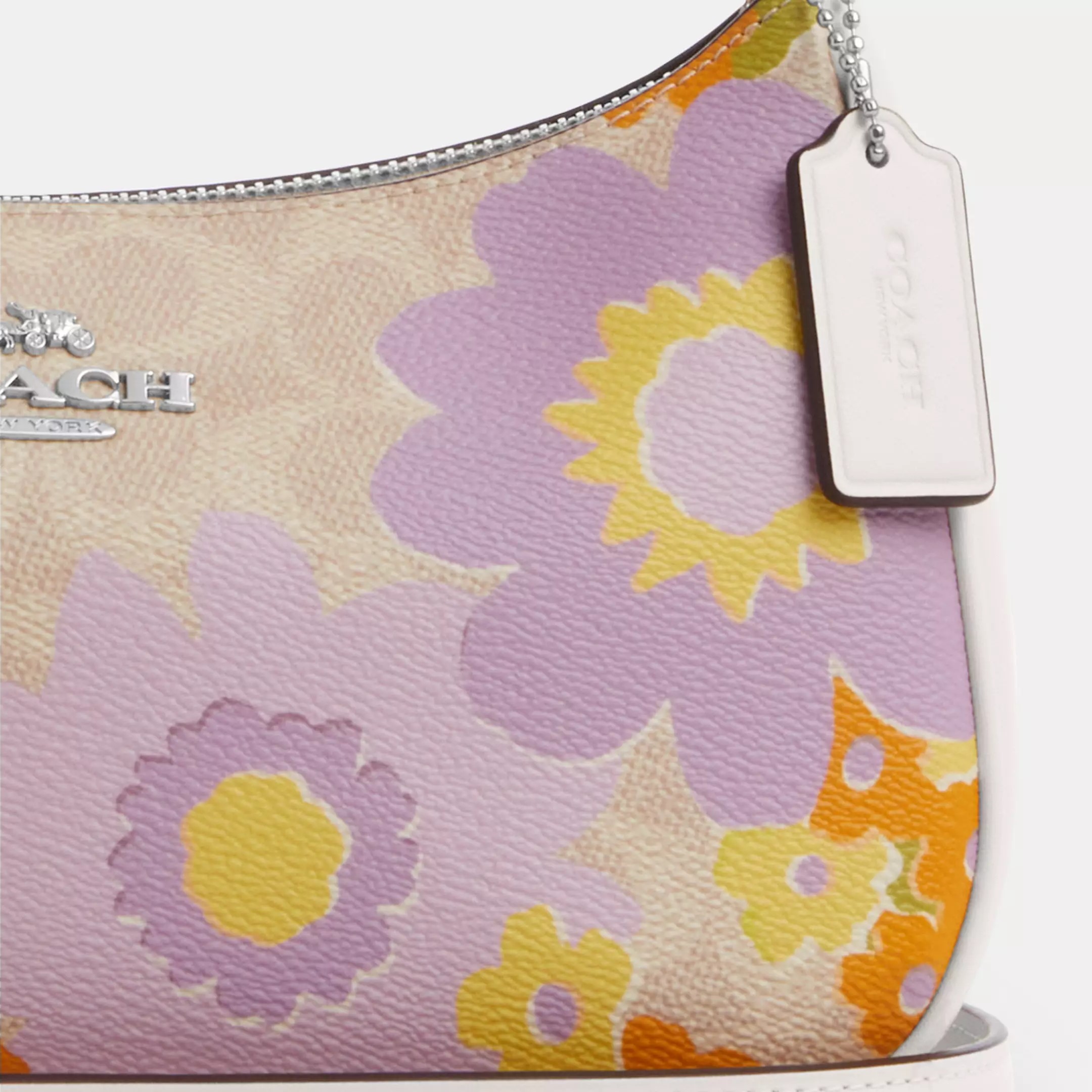 Túi Coach Teri Shoulder Bag In Signature Canvas With Floral Print CBG73 5