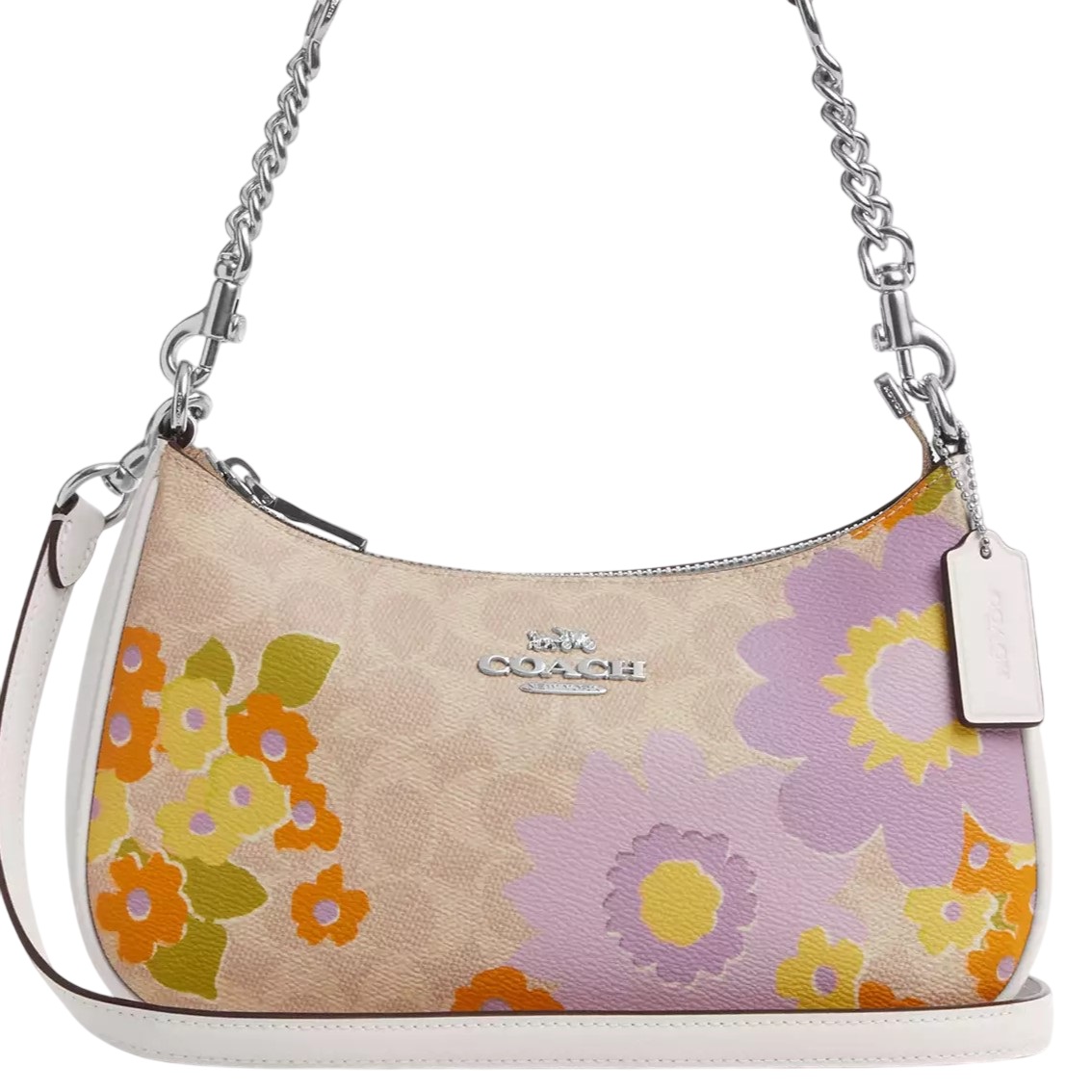 Túi Coach Teri Shoulder Bag In Signature Canvas With Floral Print CBG73 6