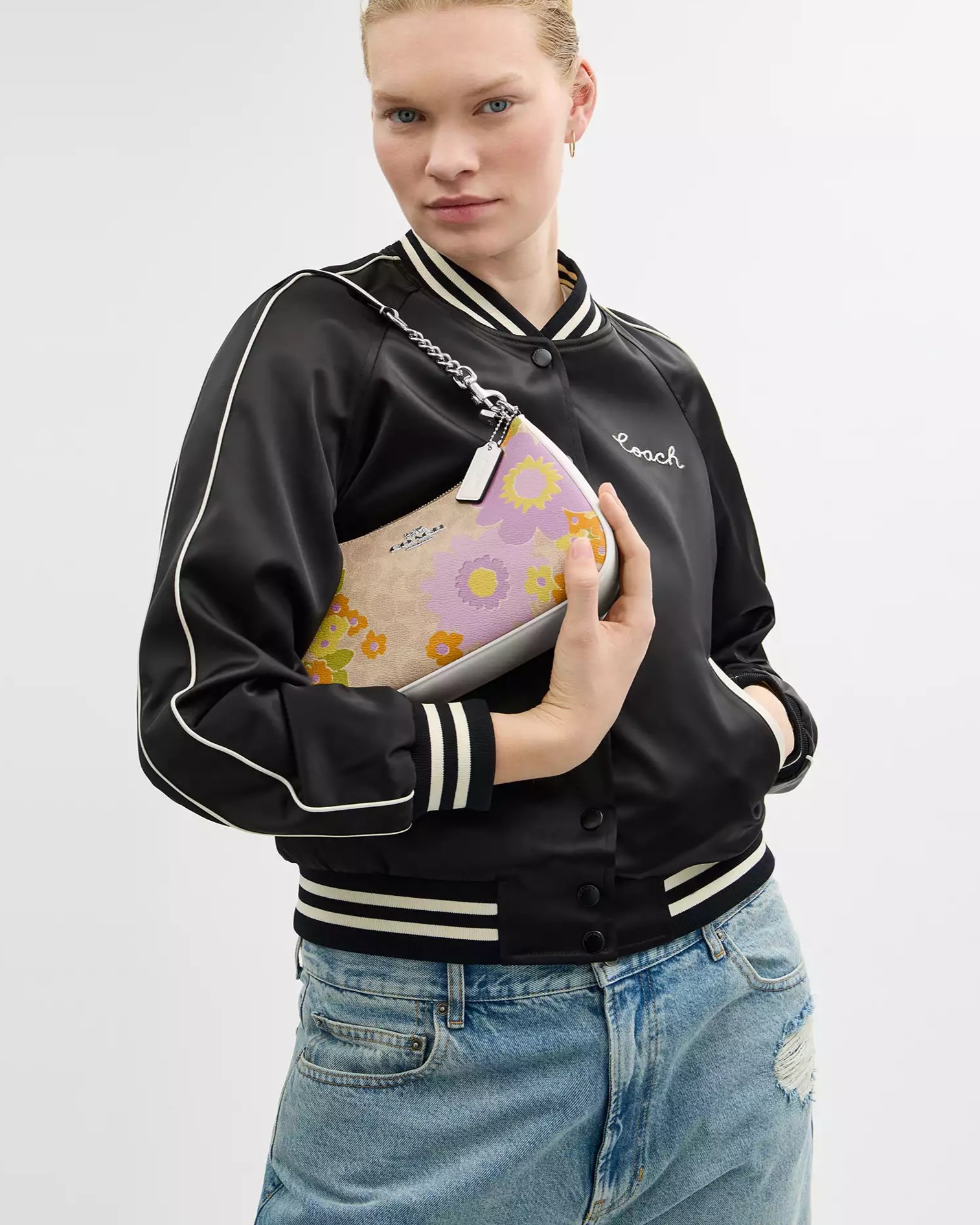 Túi Coach Teri Shoulder Bag In Signature Canvas With Floral Print CBG73 9