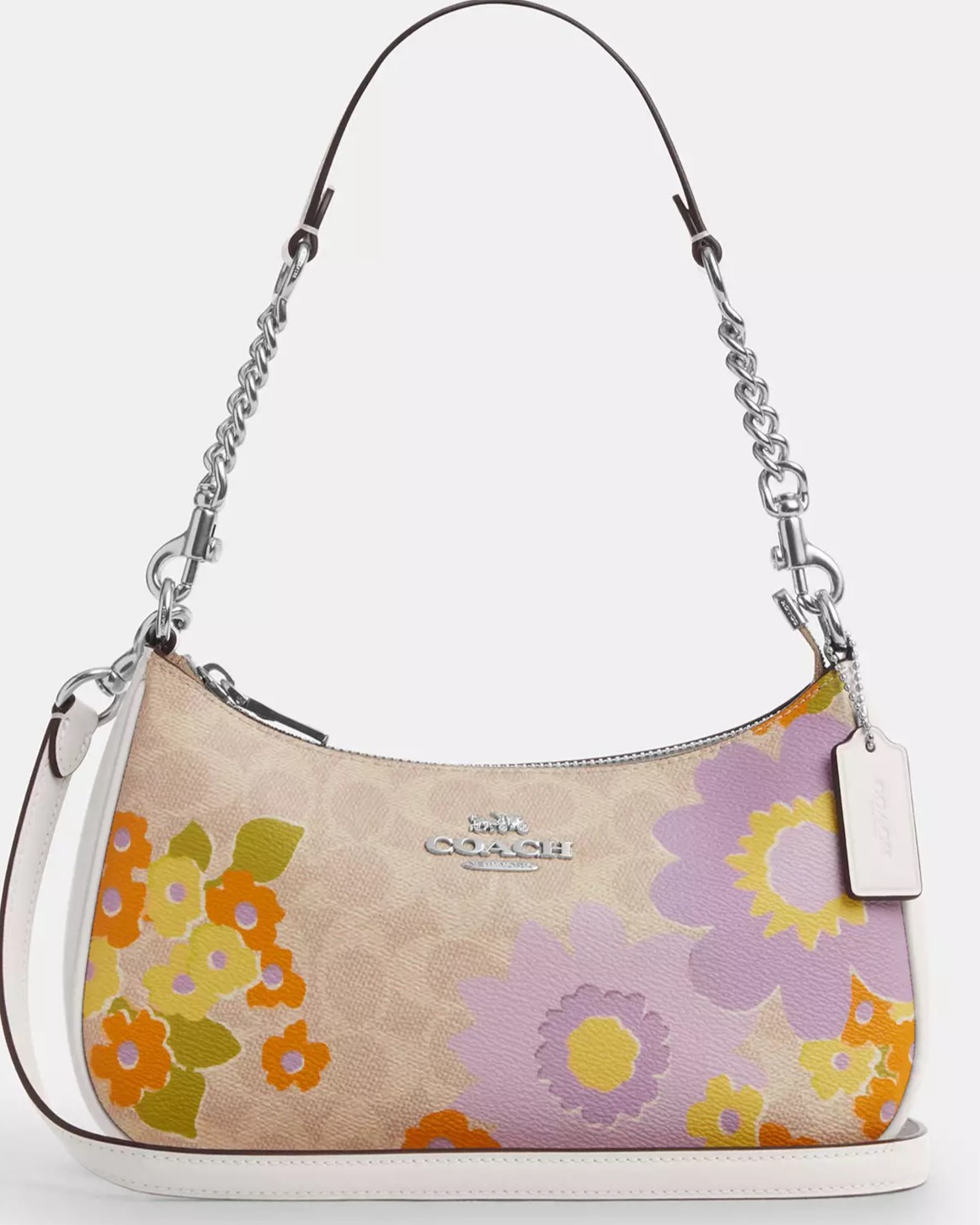 Túi Coach Teri Shoulder Bag In Signature Canvas With Floral Print CBG73 10