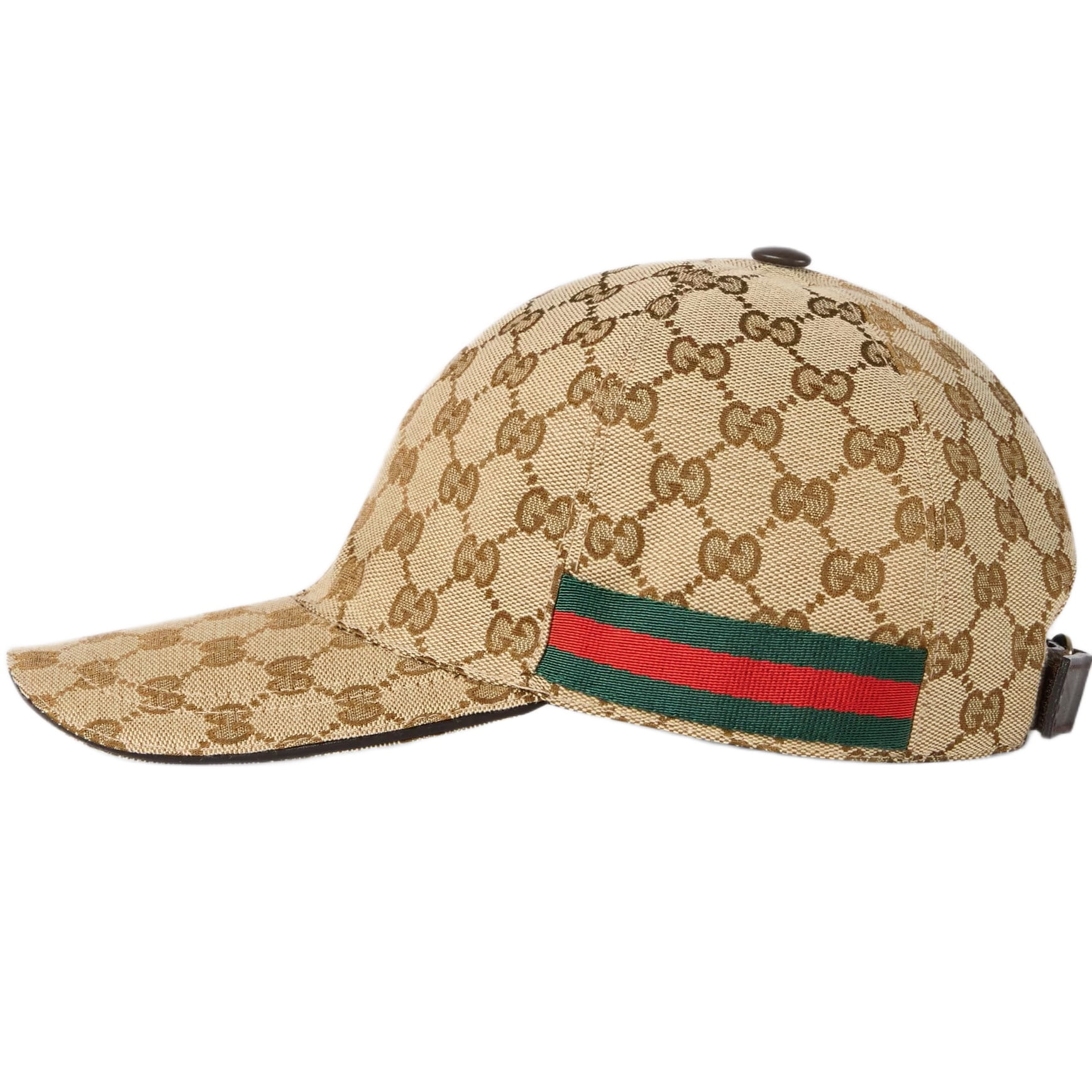 Nón Gucci GG Canvas Baseball Hat With Web Beige 5