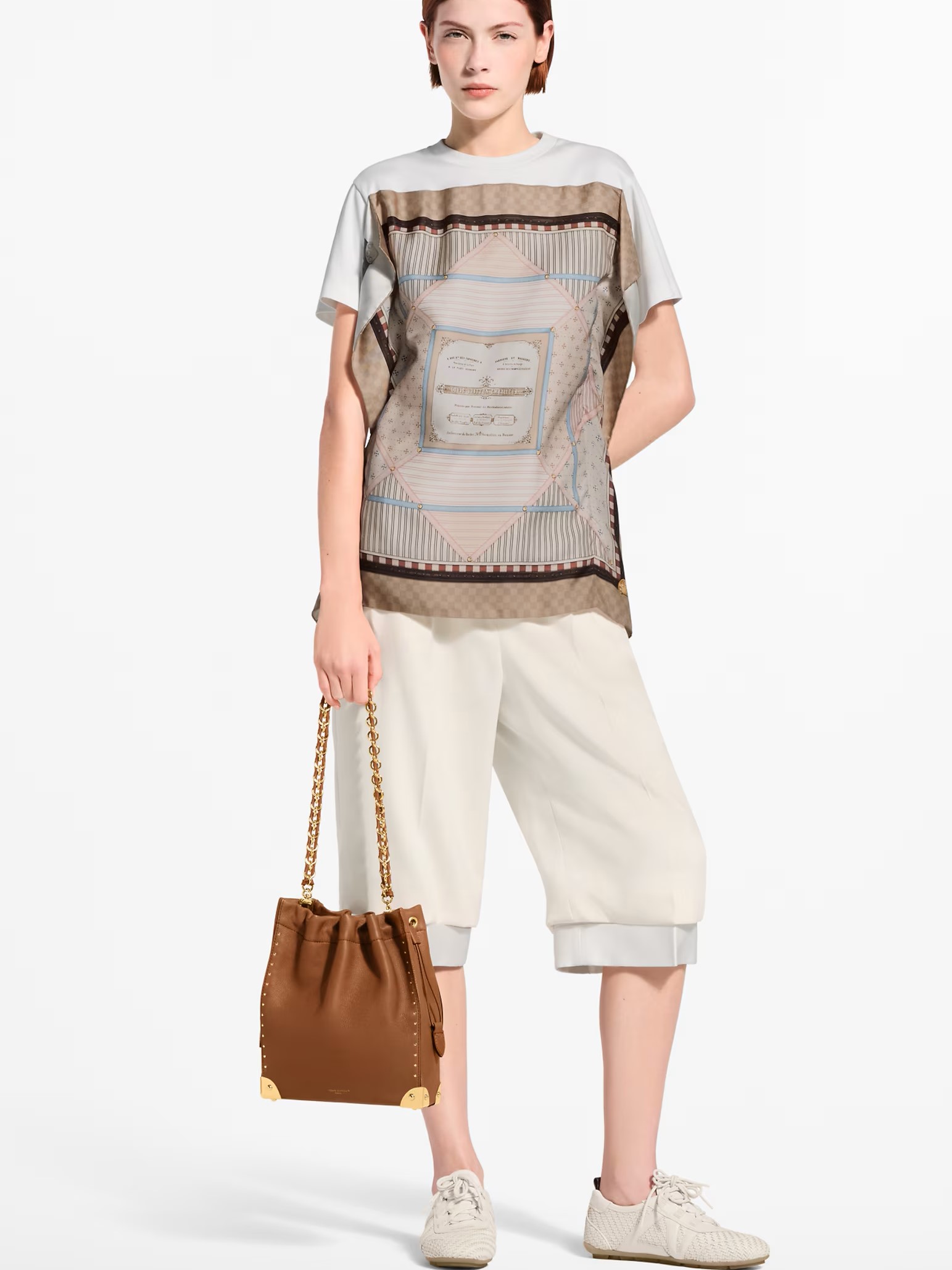 Áo LV Trunk Scarf Front T-Shirt 9