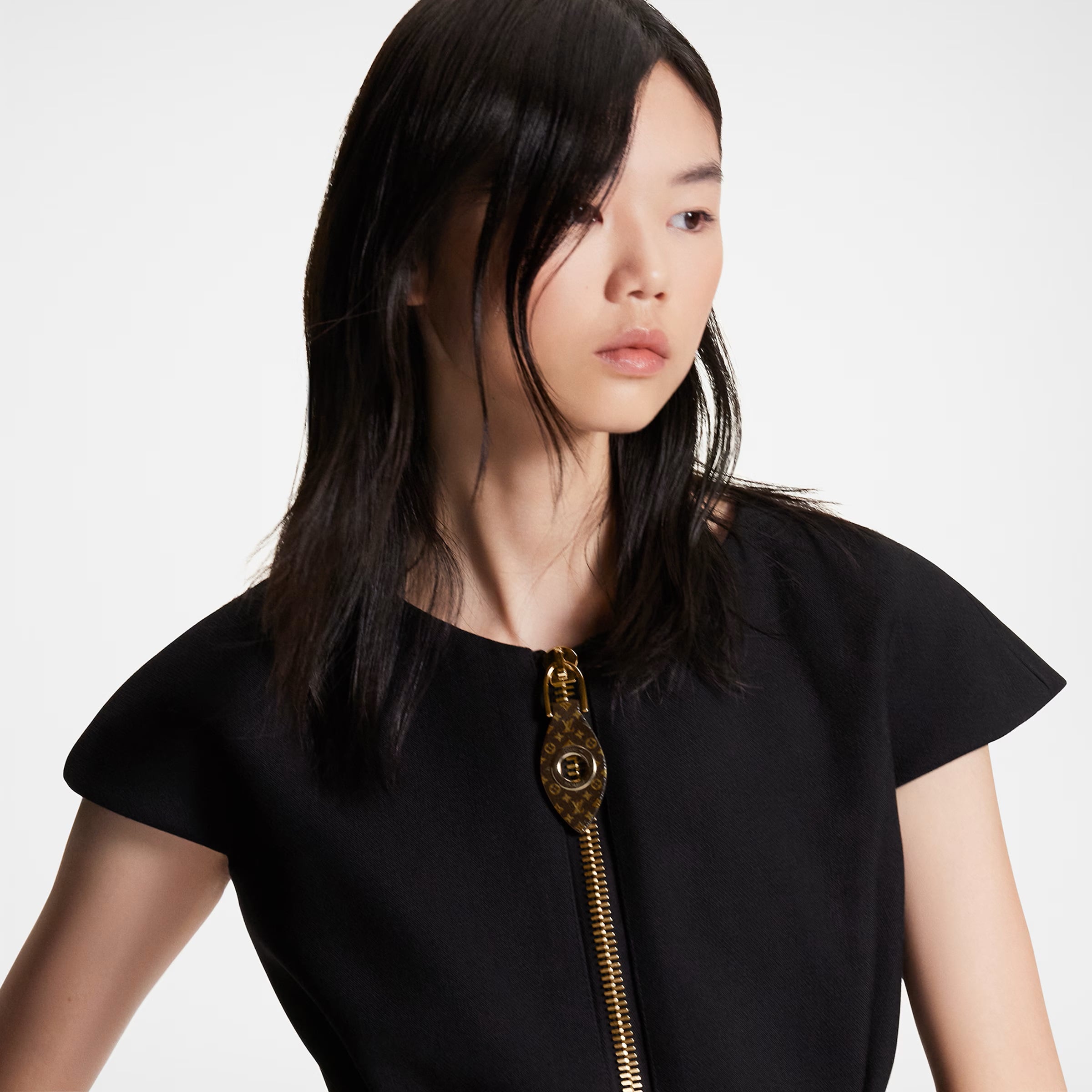 Váy Louis Vuitton XXL Detail Cap Sleeve Dress 1ABQRC 6