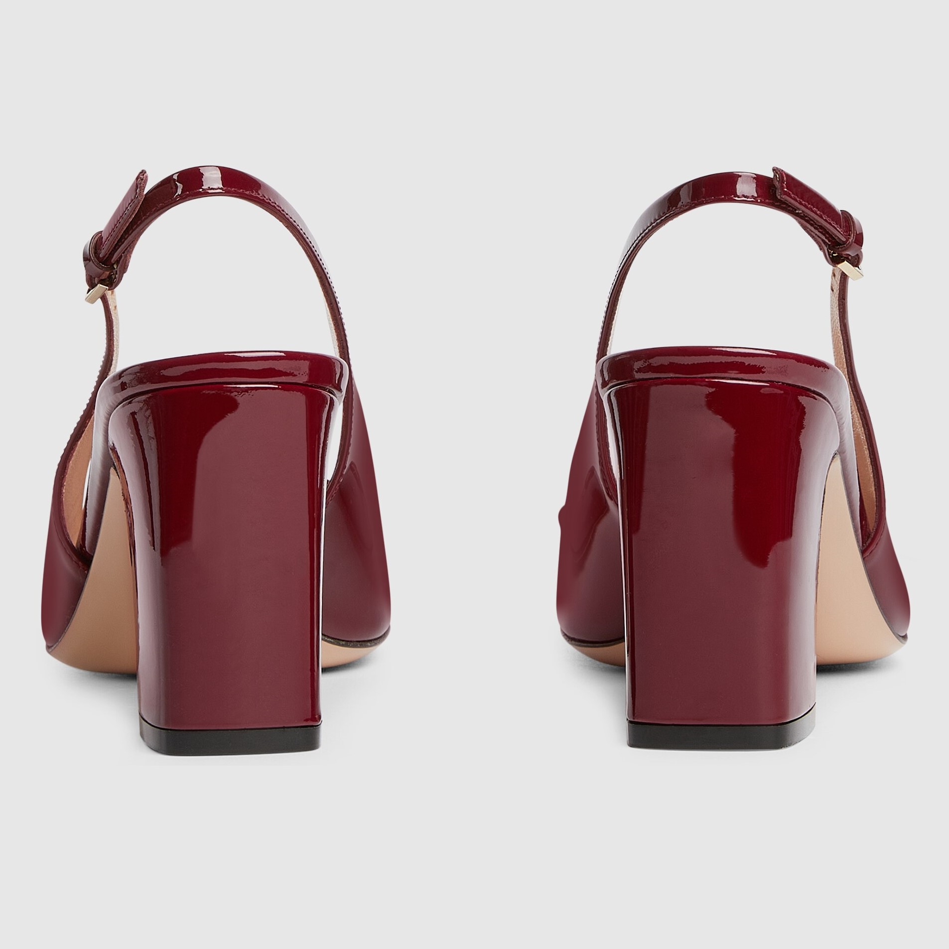 Giày nữ Gucci Womens Horsebit Slingback Rosso Ancora Red Patent Leather 4