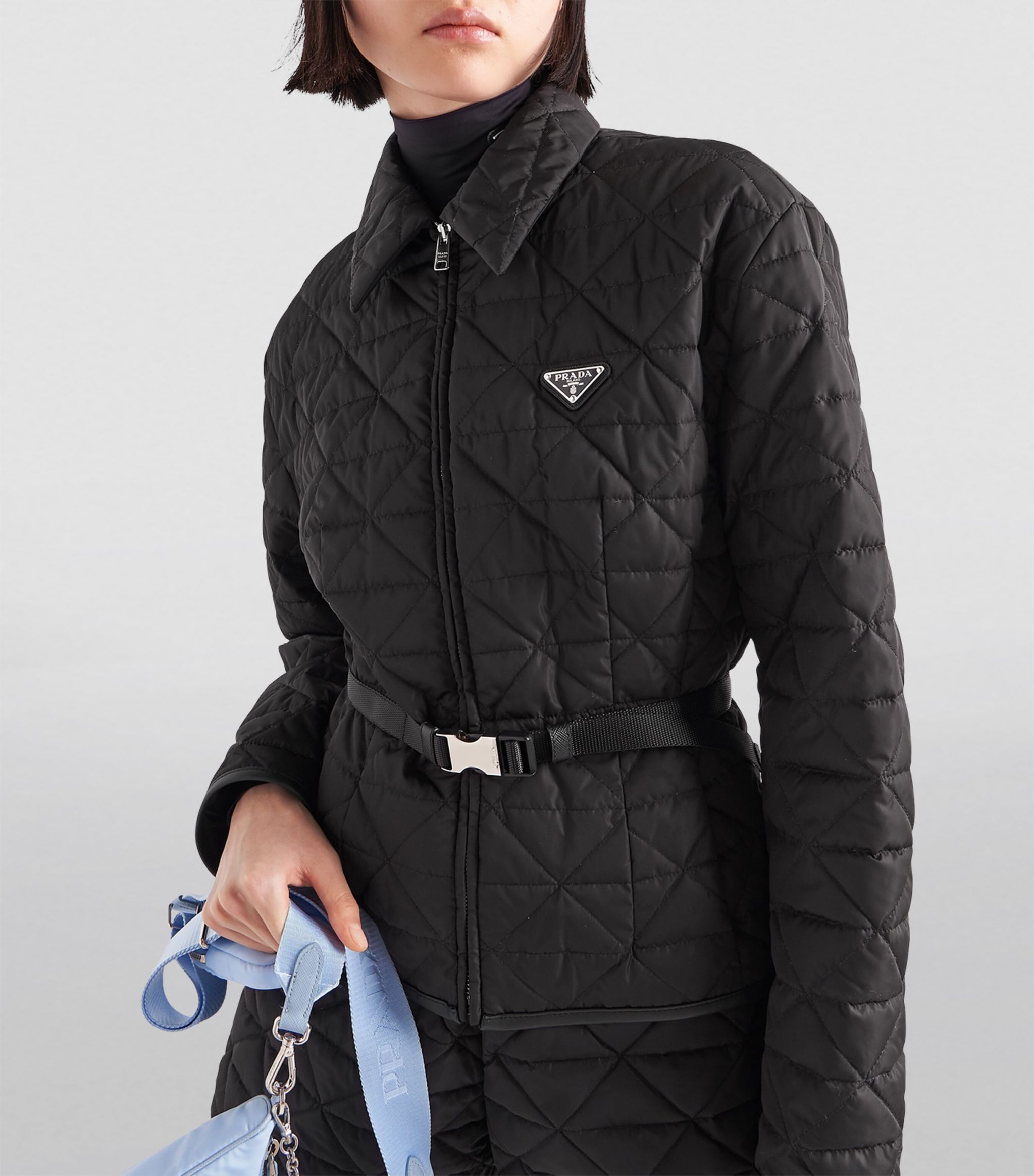 Áo khoác nữ Prada Jacket Re-Nylon Crop Womens Padded Jumper 2