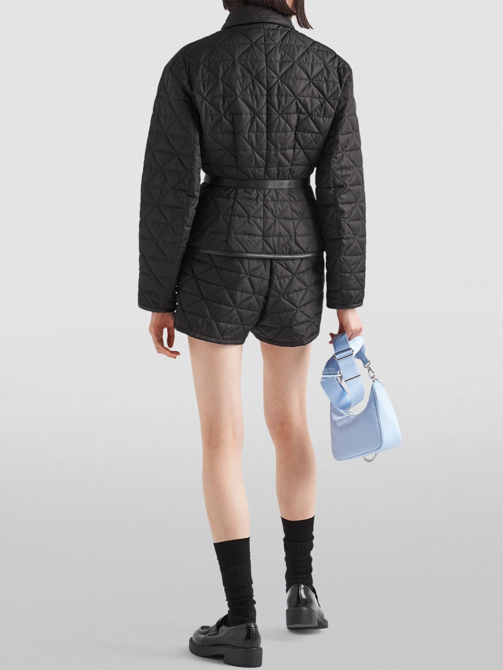 Áo khoác nữ Prada Jacket Re-Nylon Crop Womens Padded Jumper 4