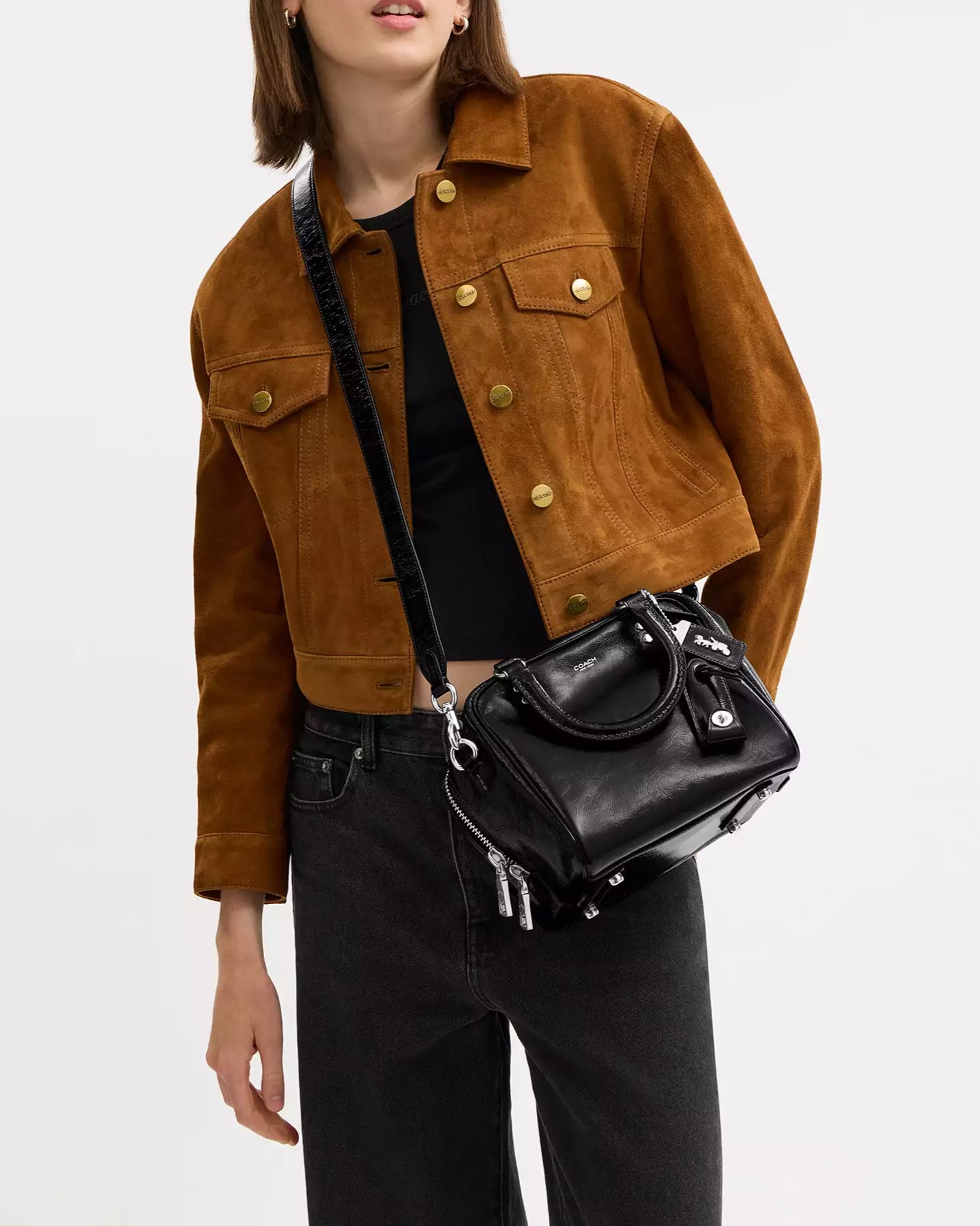 Túi Coach nữ Cube Rogue Bag 20 Black CBH04 7