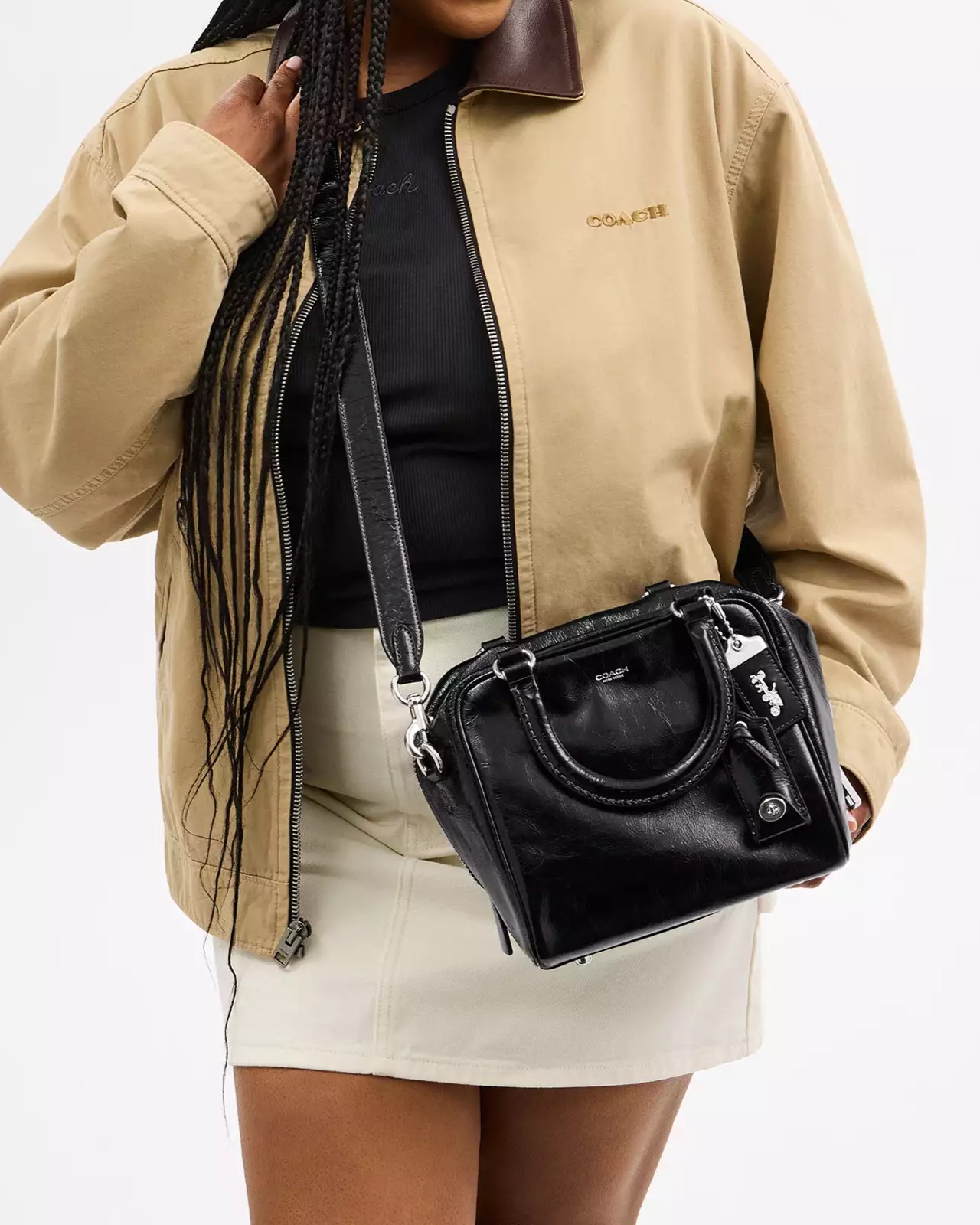 Túi Coach nữ Cube Rogue Bag 20 Black CBH04 8