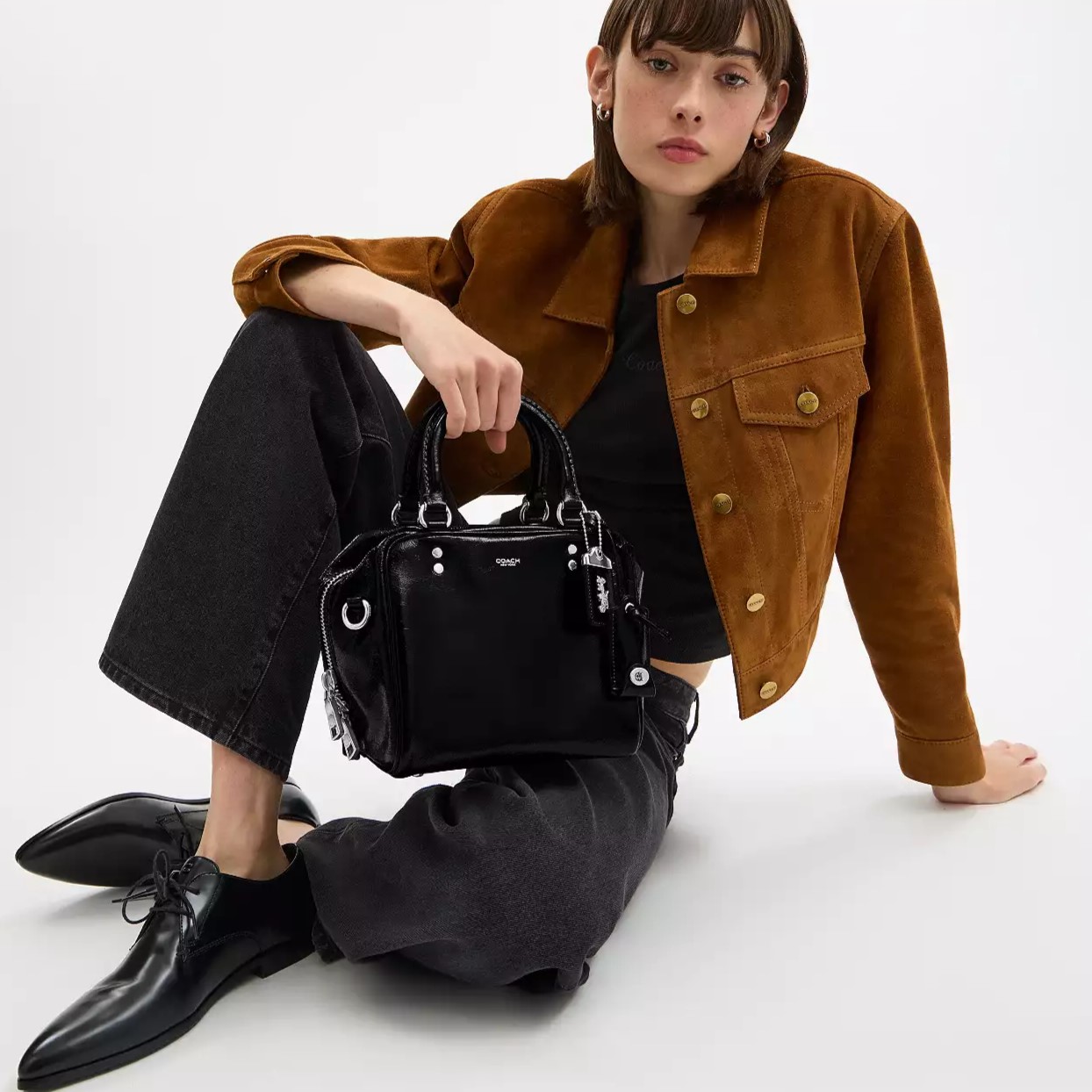 Túi Coach nữ Cube Rogue Bag 20 Black CBH04 9