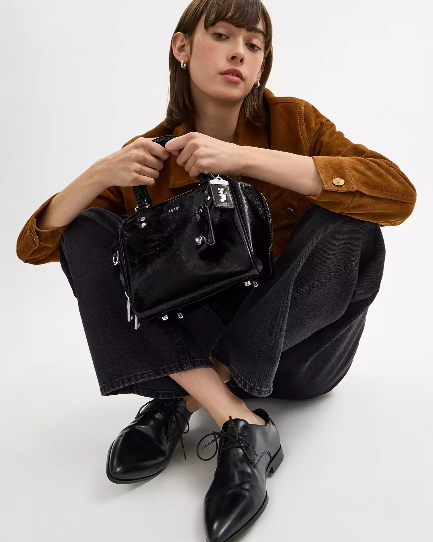 Túi Coach nữ Cube Rogue Bag 20 Black CBH04 4