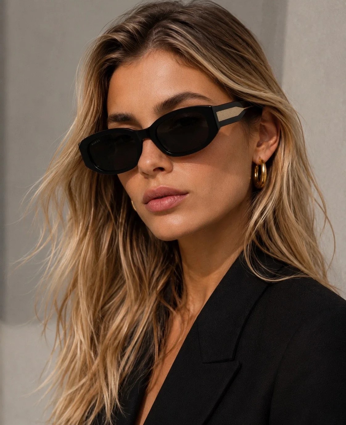 Kính Gucci Specialized Fit Rectangular Sunglasses GG2068SA 001 3