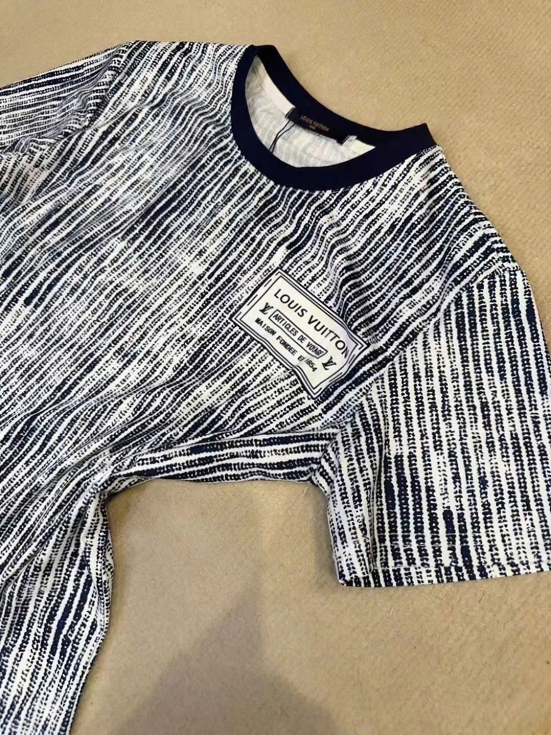 Áo thun LV tay ngắn màu loang 2