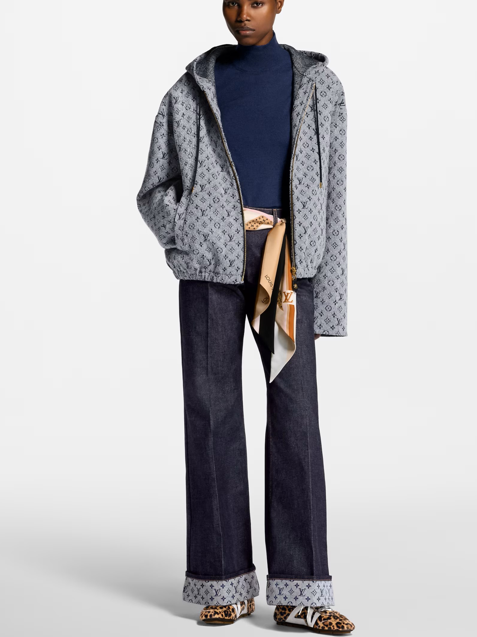 Áo khoác LV Louis Vuitton Monogram Bouclé Hoodie 4