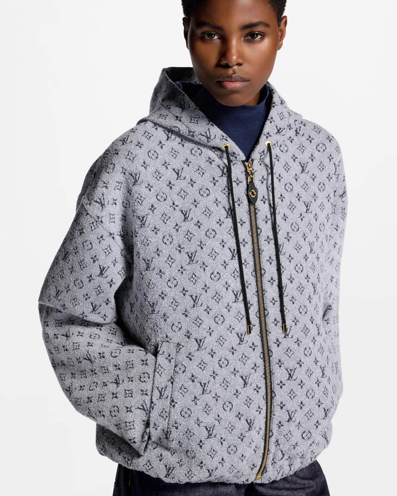 Áo khoác LV Louis Vuitton Monogram Bouclé Hoodie 13