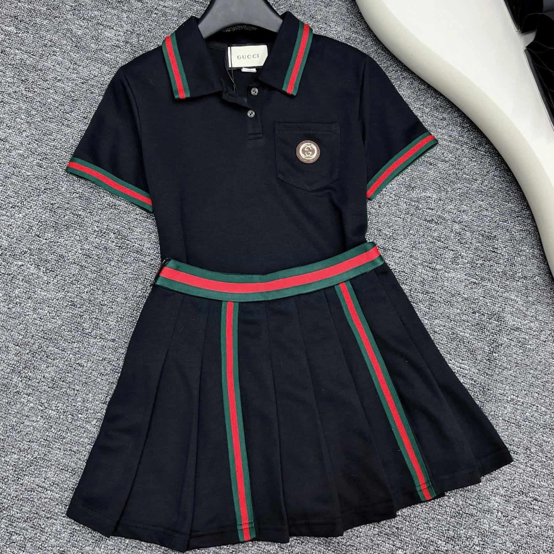 Set thời trang áo váy xòe thun Gucci 6