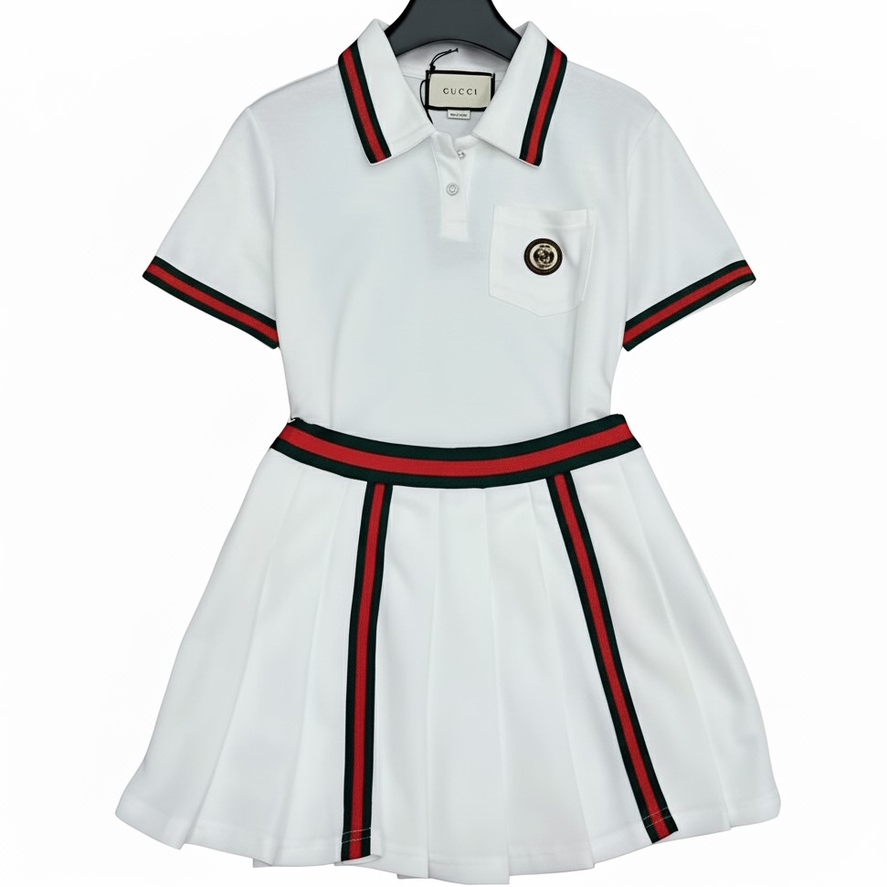 Set thời trang áo váy xòe thun Gucci 11