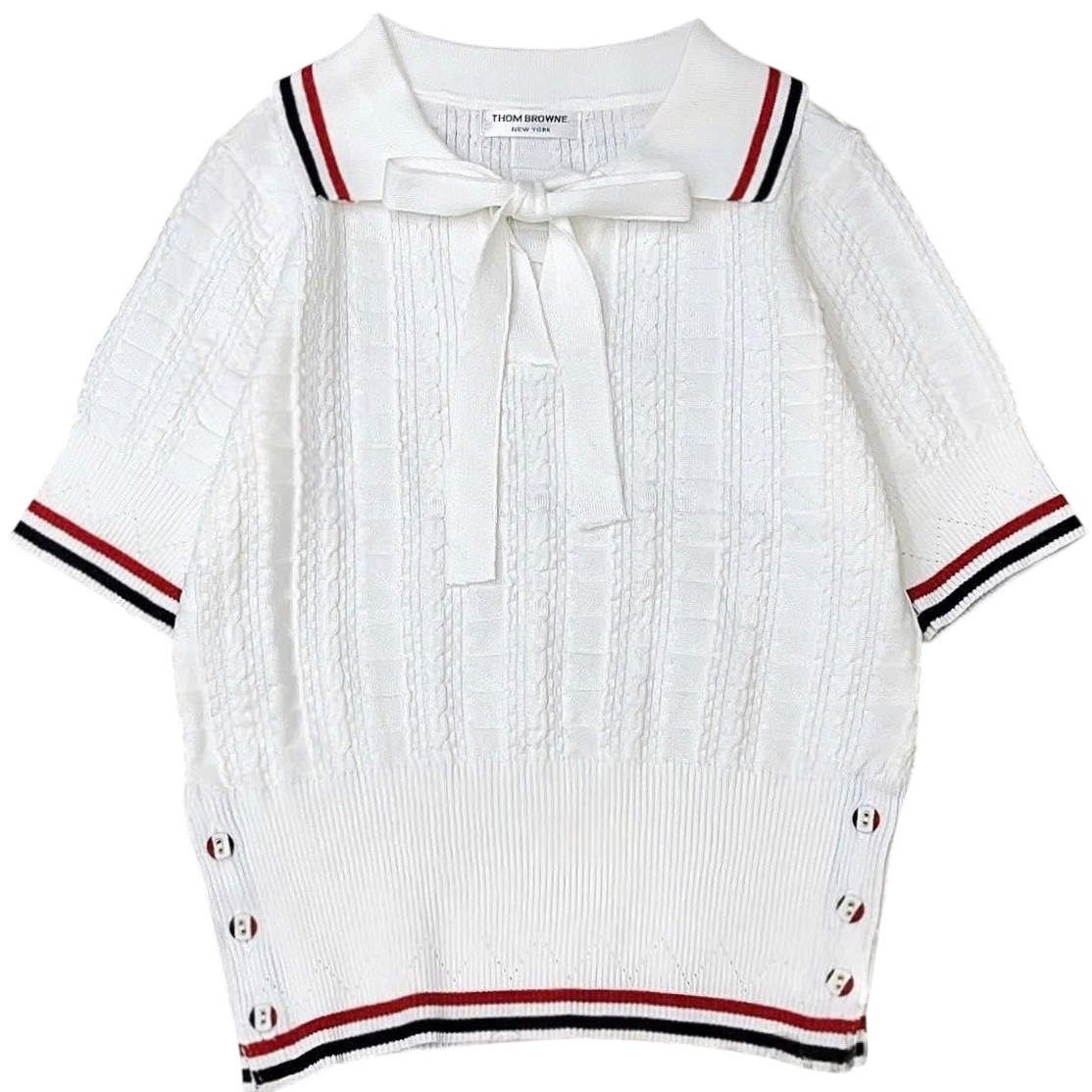 Áo len Thom Browne cổ nơ 4