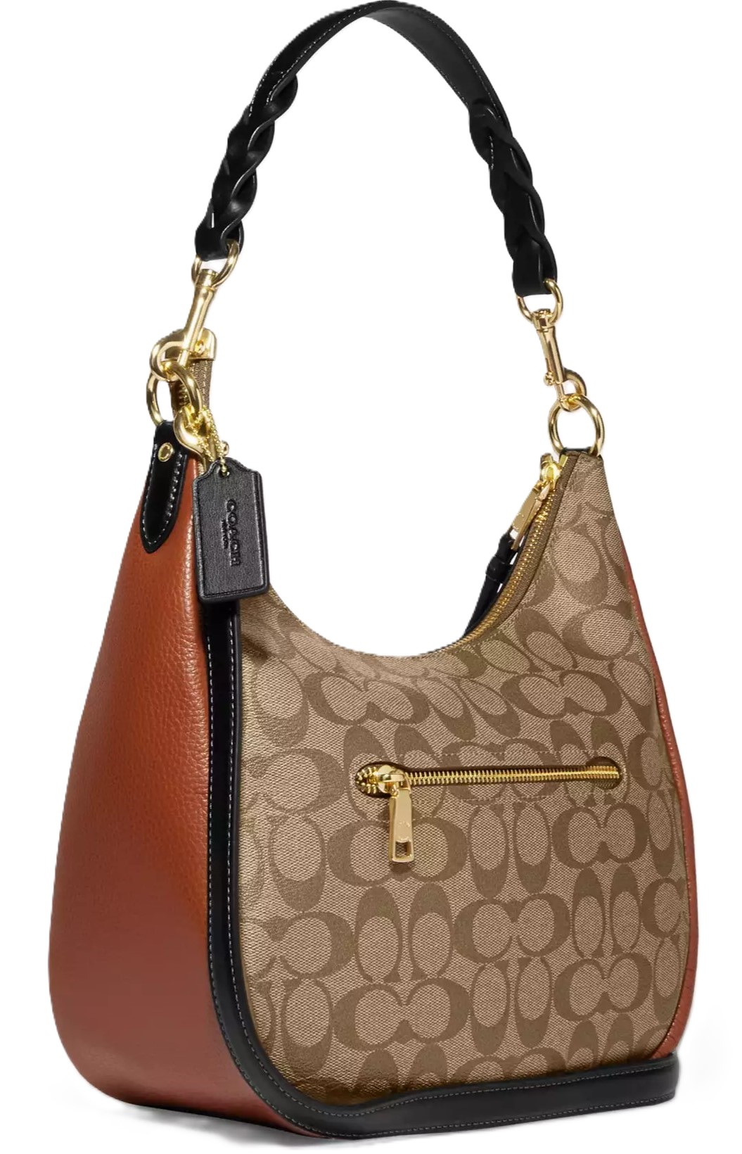 Túi Coach Jules Hobo Bag in Signature Color Block Canvas Khaki Multicolor CF350 2