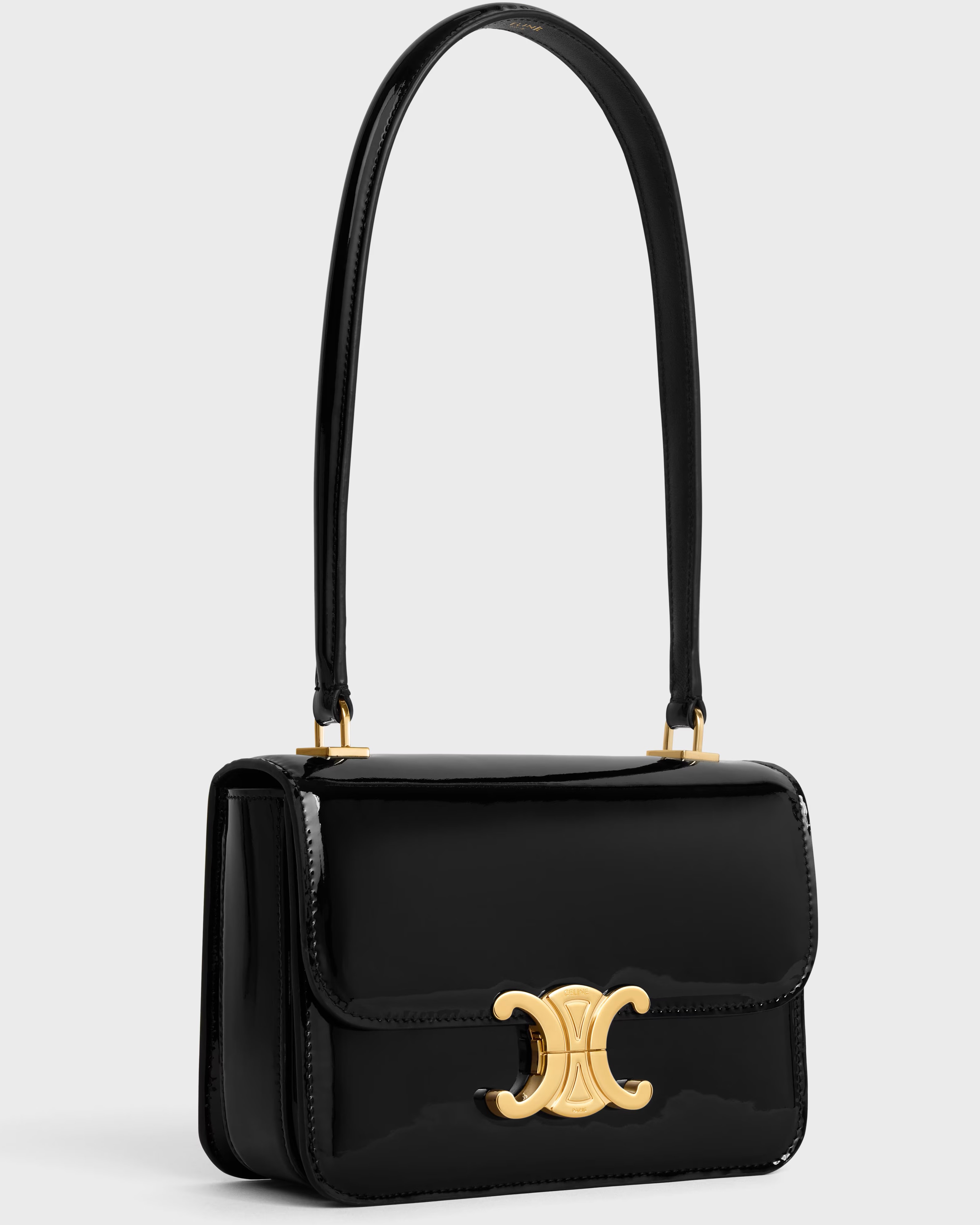 Túi kẹp nách Celine Teen Garance bag in Patent Calfskin Black 4