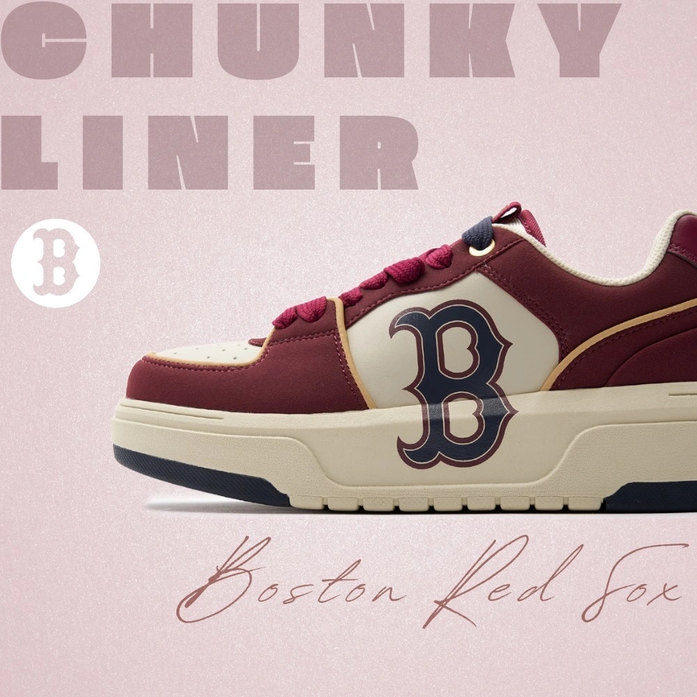 Giày MLB Chunky Liner Basic SD Boston Red Sox Wine 3ASXCLB3N-43WIS 9