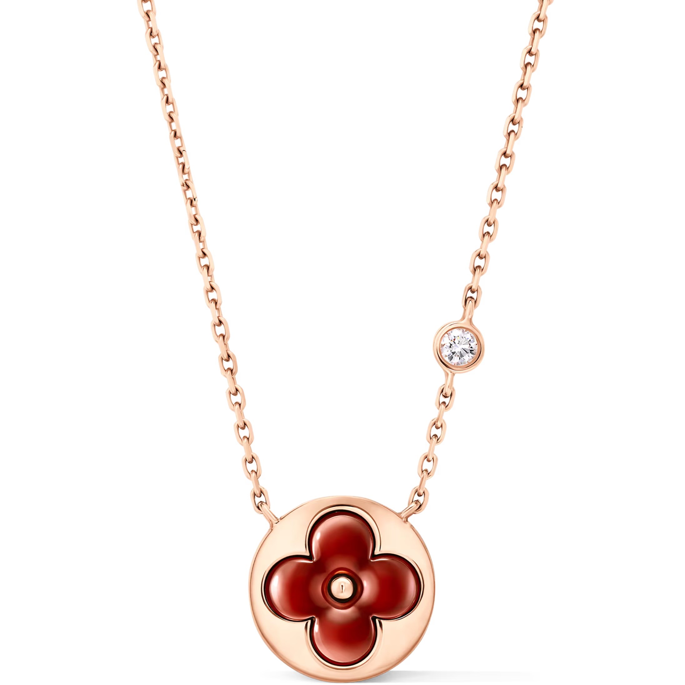 Dây chuyền Louis Vuitton Color Blossom BB Sun Pendant Cornelian and Diamond 1