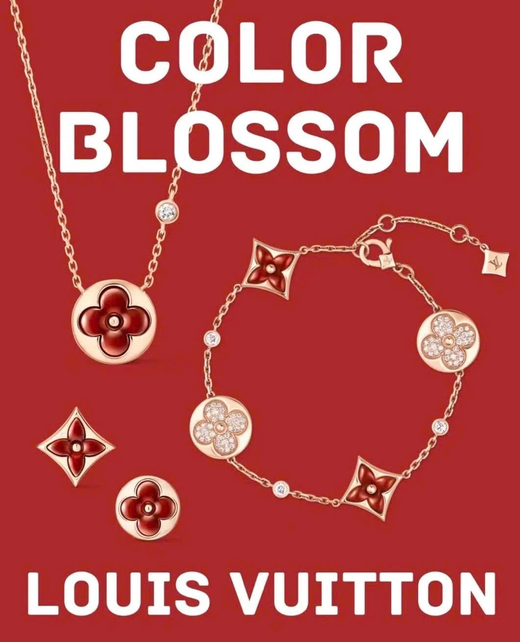 Dây chuyền Louis Vuitton Color Blossom BB Sun Pendant Cornelian and Diamond 5