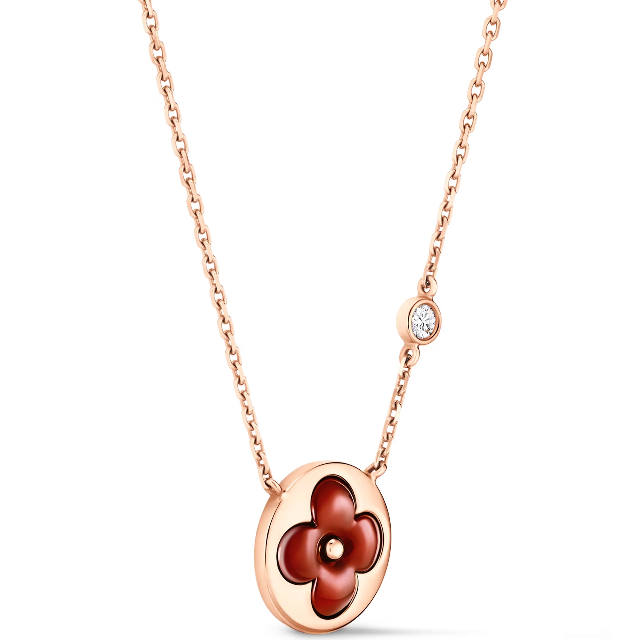 Dây chuyền Louis Vuitton Color Blossom BB Sun Pendant Cornelian and Diamond 4
