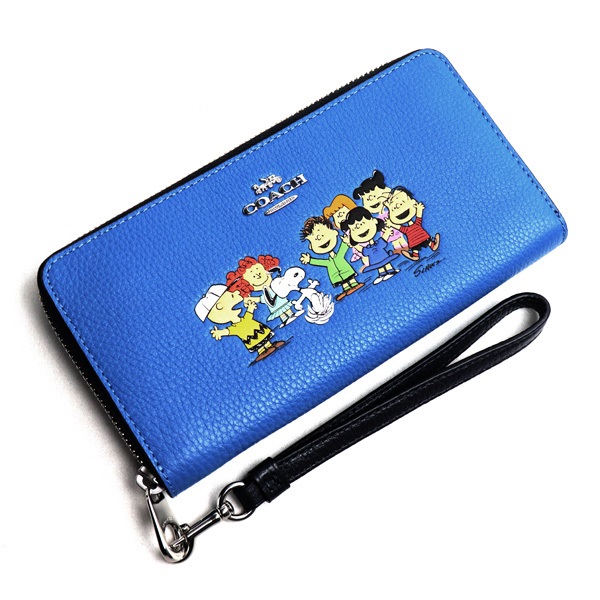 Ví nữ dài Coach X Peanuts Long Zip Around Wallet With Snoopy And Friends