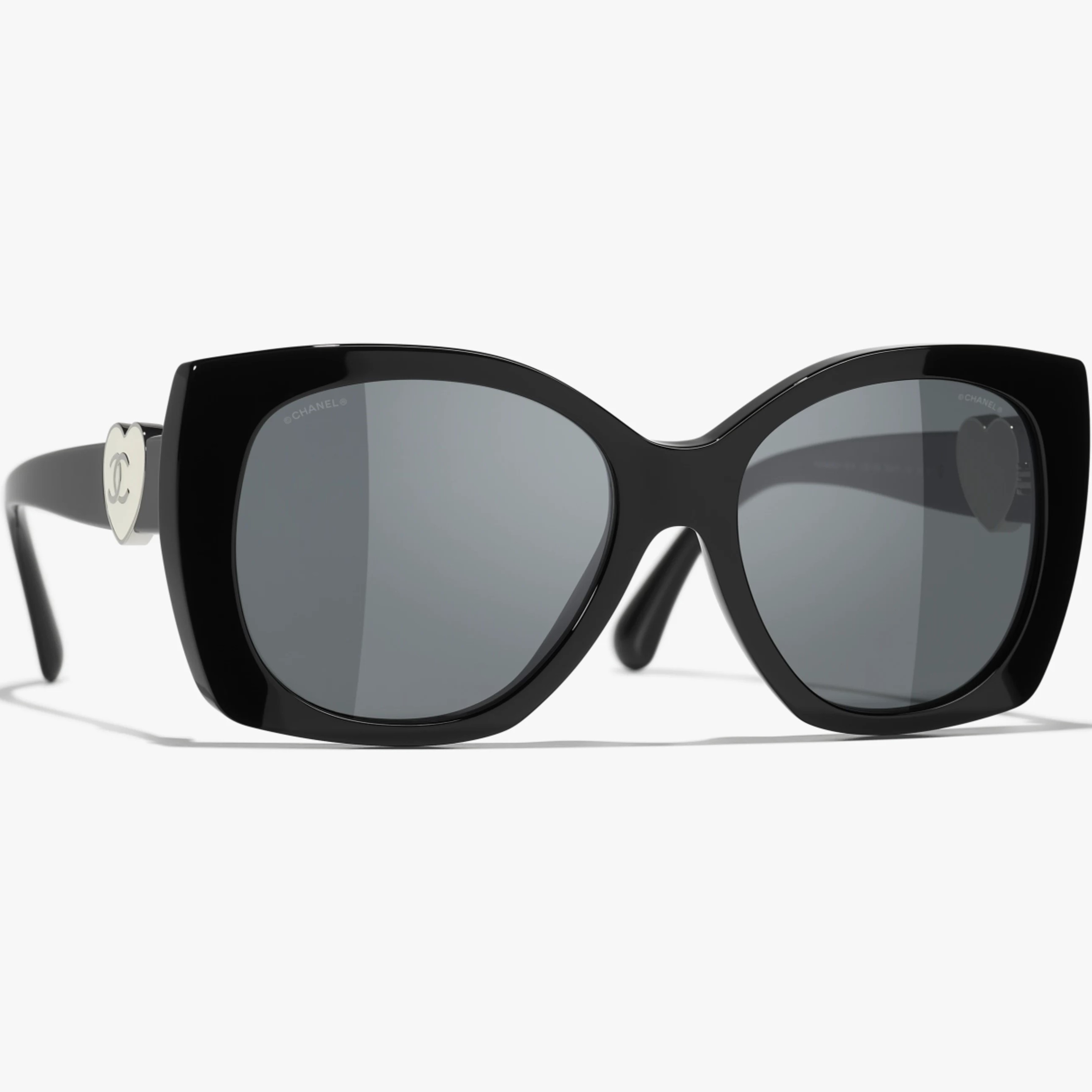 Mắt kính Chanel Square Sunglasses Acetate Black 5