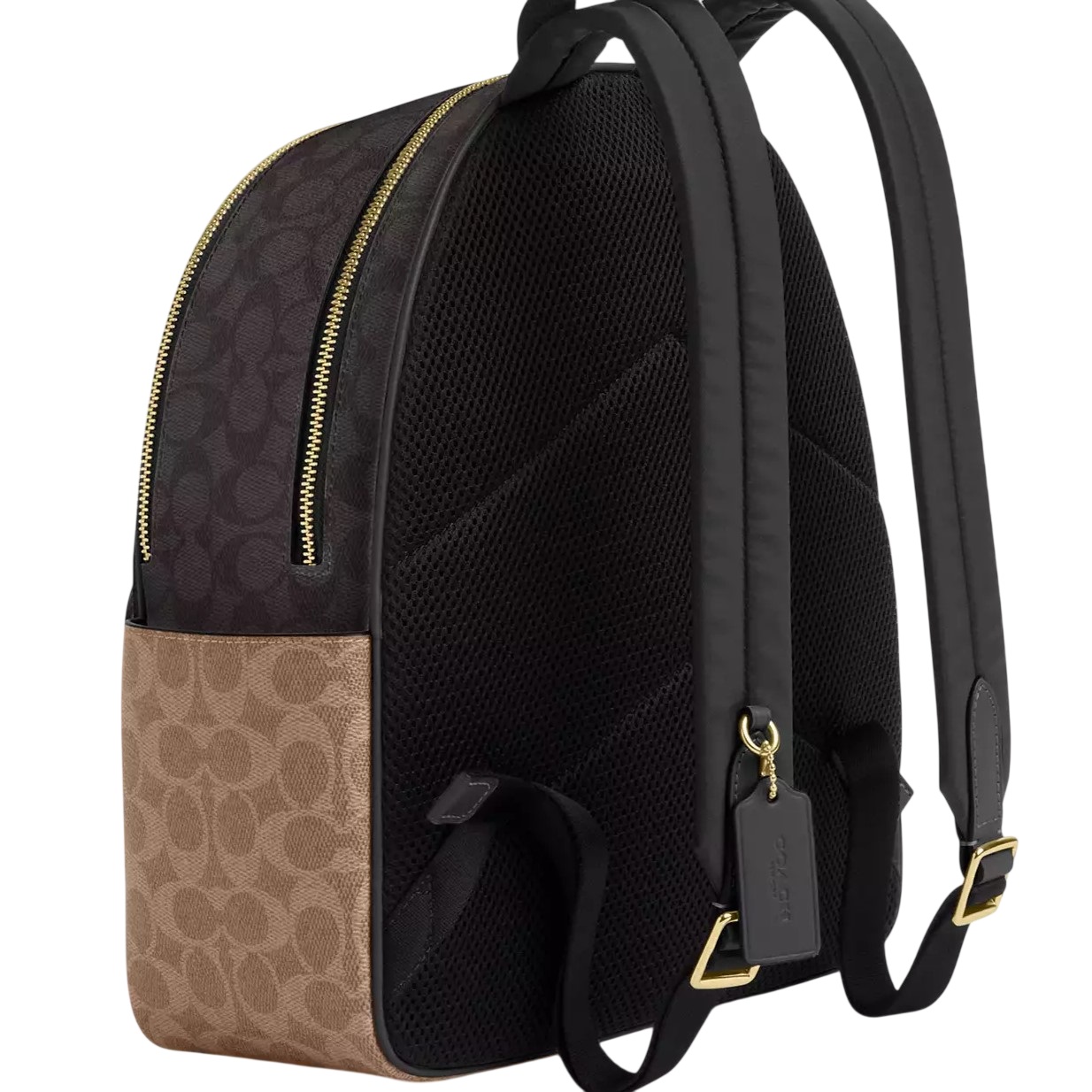 Ba lô Coach Coat Backpack in Blocked Signature Canvas Walnut CZ771 1