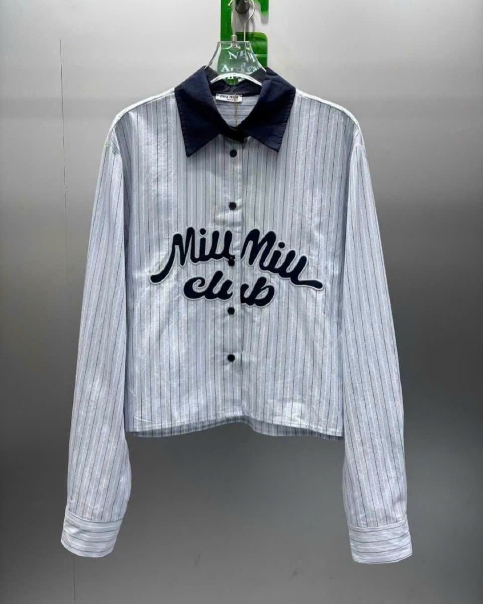 Áo tay dài cổ bẻ Miu Miu 8