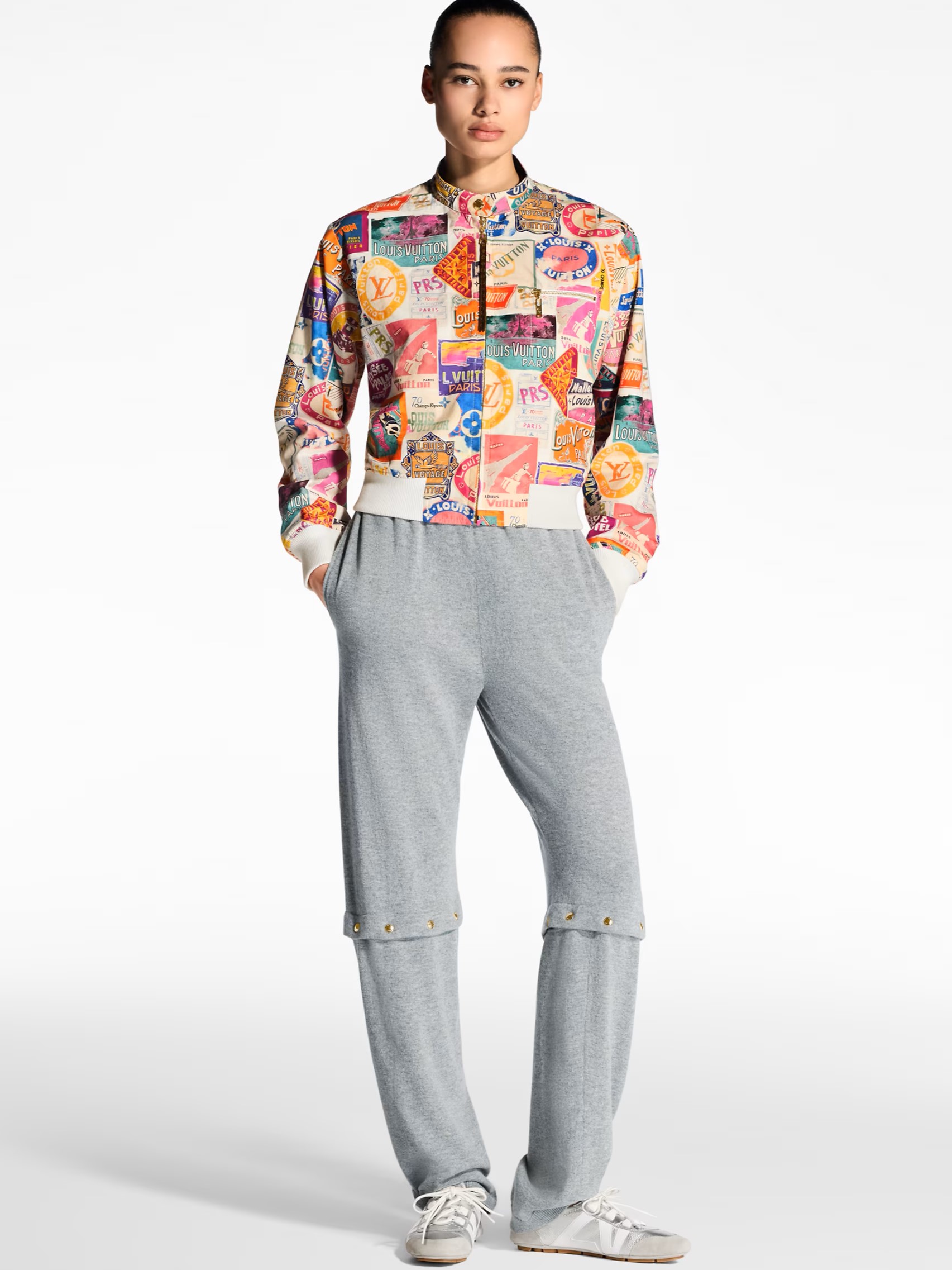 Áo khoác LV Louis Vuitton Reversible Bomber Jacket with Travel Patches 1