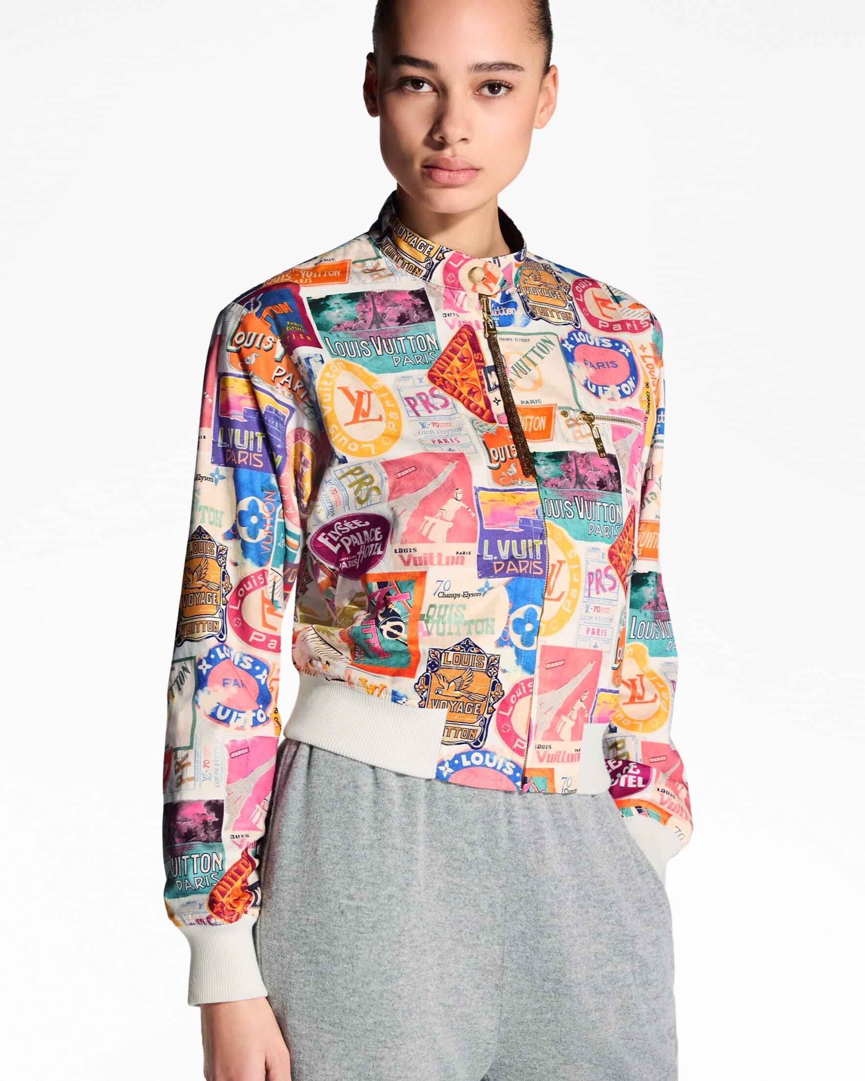 Áo khoác LV Louis Vuitton Reversible Bomber Jacket with Travel Patches 5