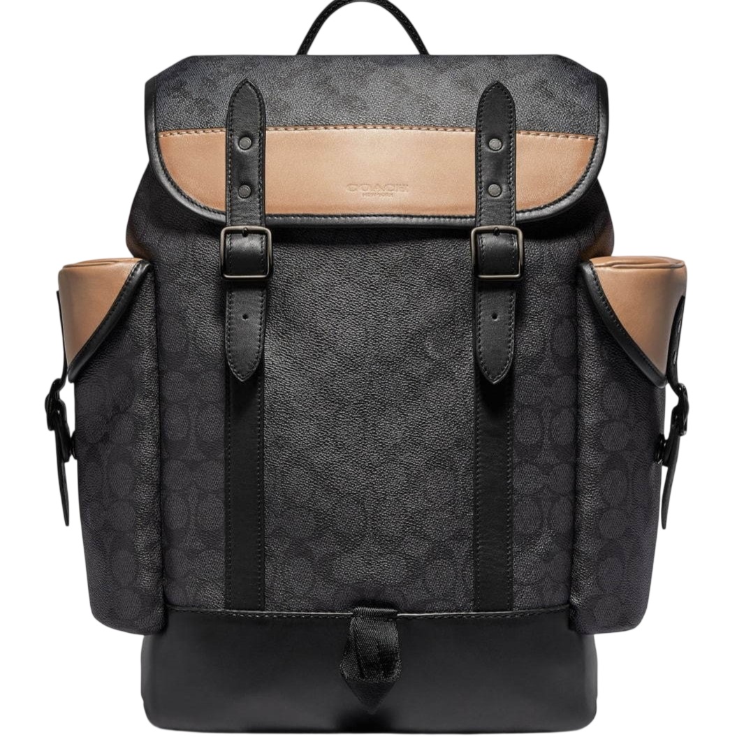 Balo Coach Hitch Backpack In Signature Canvas With Horse And Carriage Print Charcoal Gray Multicolor C1059 1
