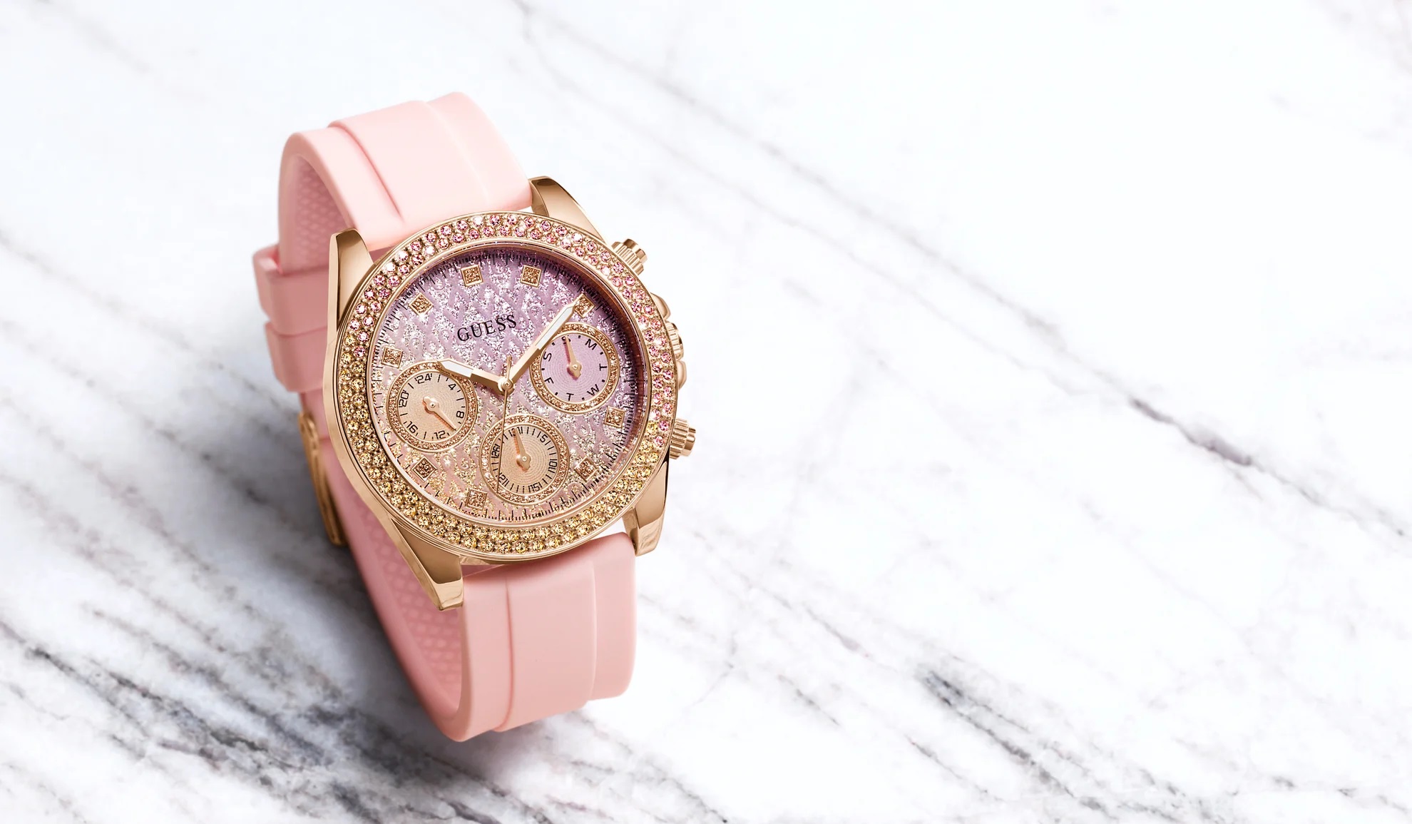 ĐỒNG HỒ NỮ GUESS LADIES SPARKLING PINK LIMITED EDITION WATCH GW0032L4 5