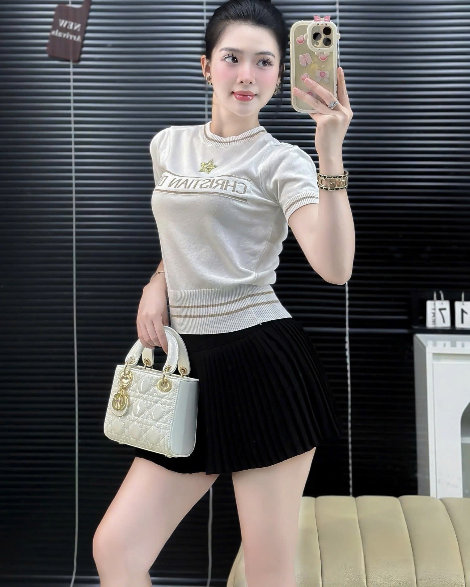 Áo dior len nữ tay lỡ 2