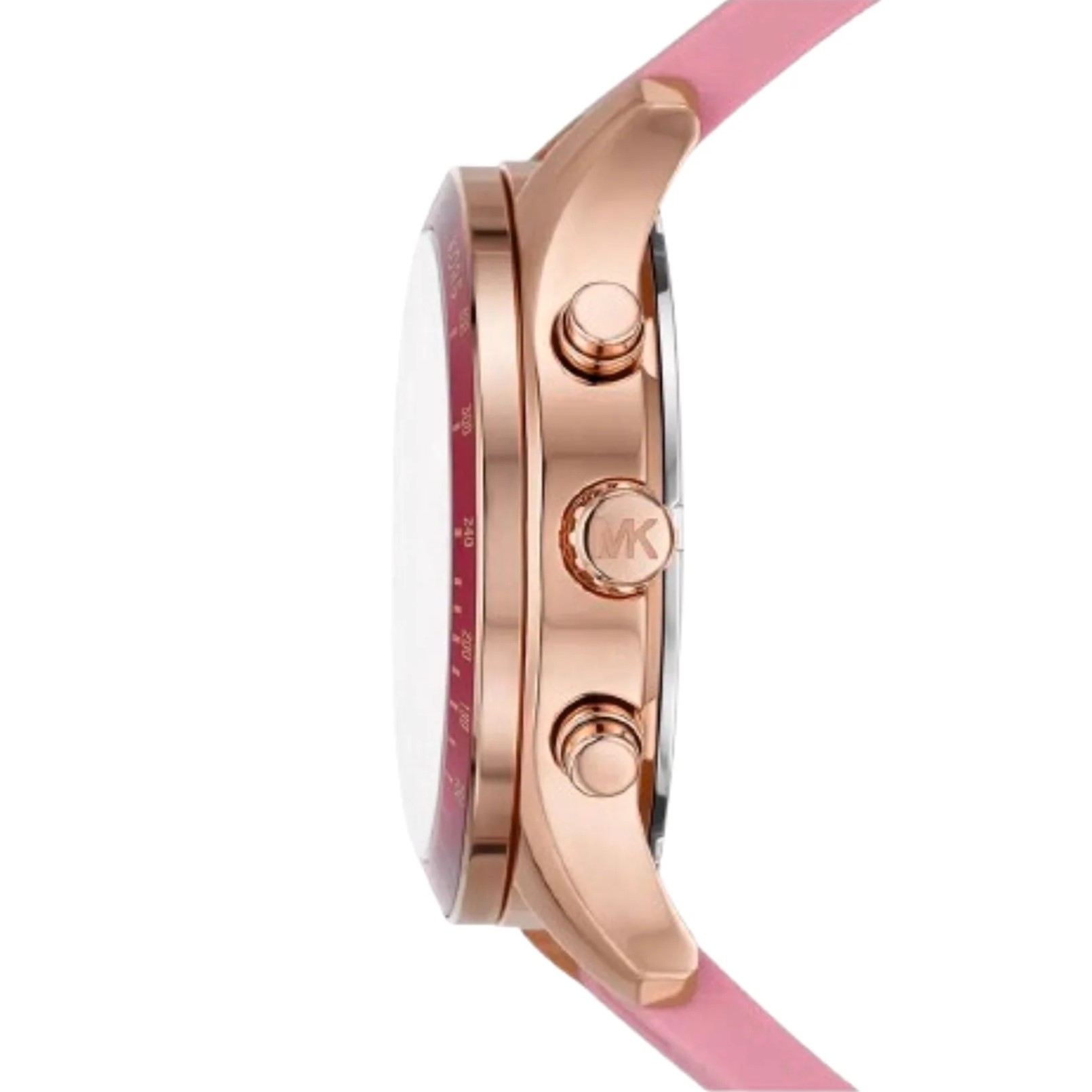 Đồng hồ nữ Michael Kors Pink Silicone Strap Rose Gold Dial Watch MKO1039 3