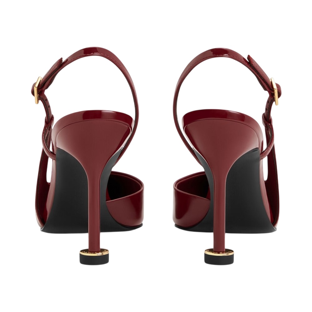 Giày cao gót Charles Keith Wynn Patent Pointed-Toe Sculptural Heel Slingback Pumps Red CK1-60280477 1