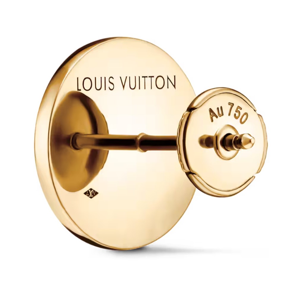 Khuyên Tai Louis Vuitton Color Blossom Sun BB Ear Stud Yellow Gold and Amazonite 6