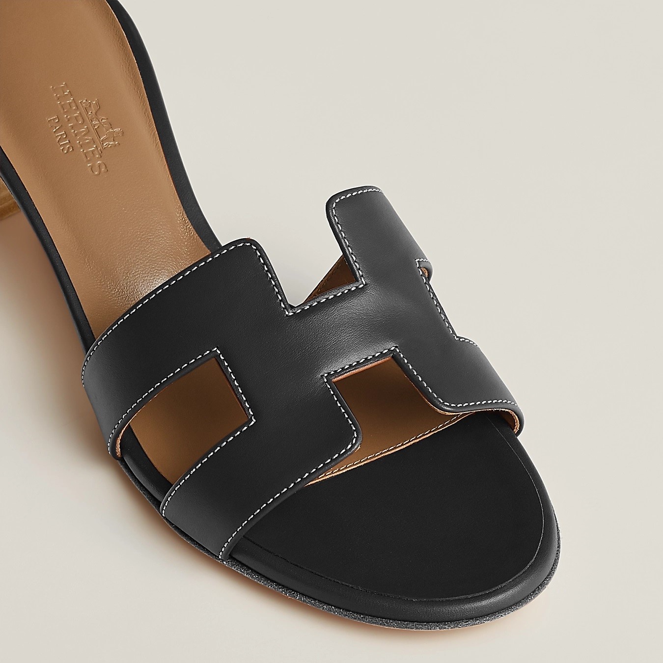 GUỐC NỮ HERMÈS HM OASIS SANDAL MULES SLIDES NOIR MÀU ĐEN 2