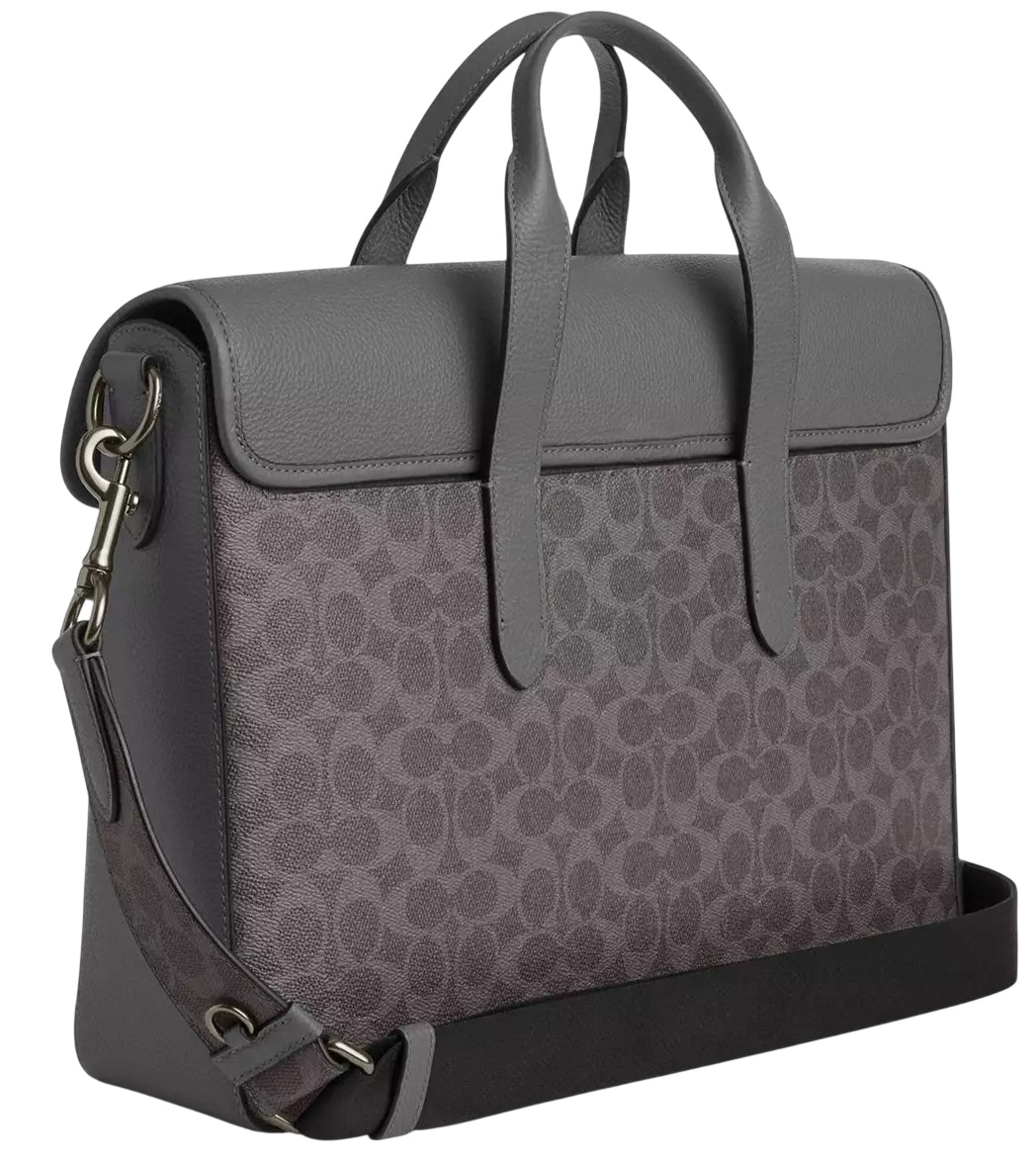 Túi Coach Sullivan Portfolio Brief In Signature Canvas Grey Charcoal CZ402 5