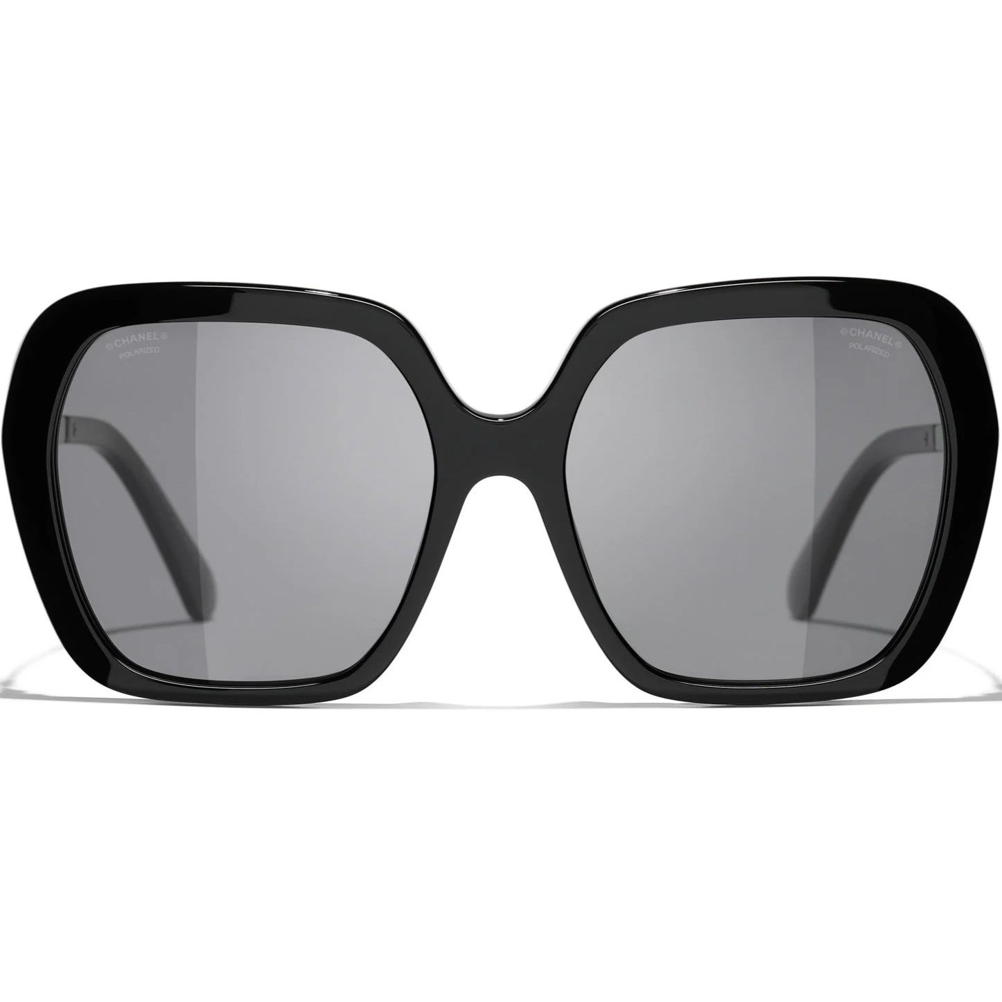 Mắt kính Chanel Square Sunglasses Acetate Metal Frame Black Grey 5521 3