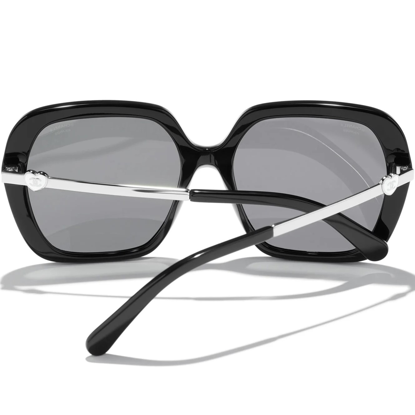 Mắt kính Chanel Square Sunglasses Acetate Metal Frame Black Grey 5521 5