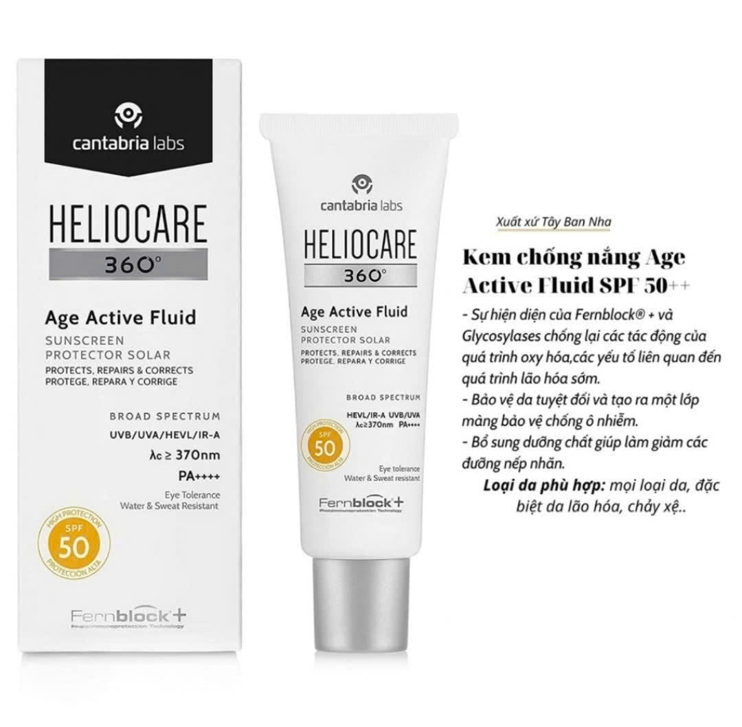 Kem chống nắng Heliocare 360 Age Active Fluid 50 ml 6